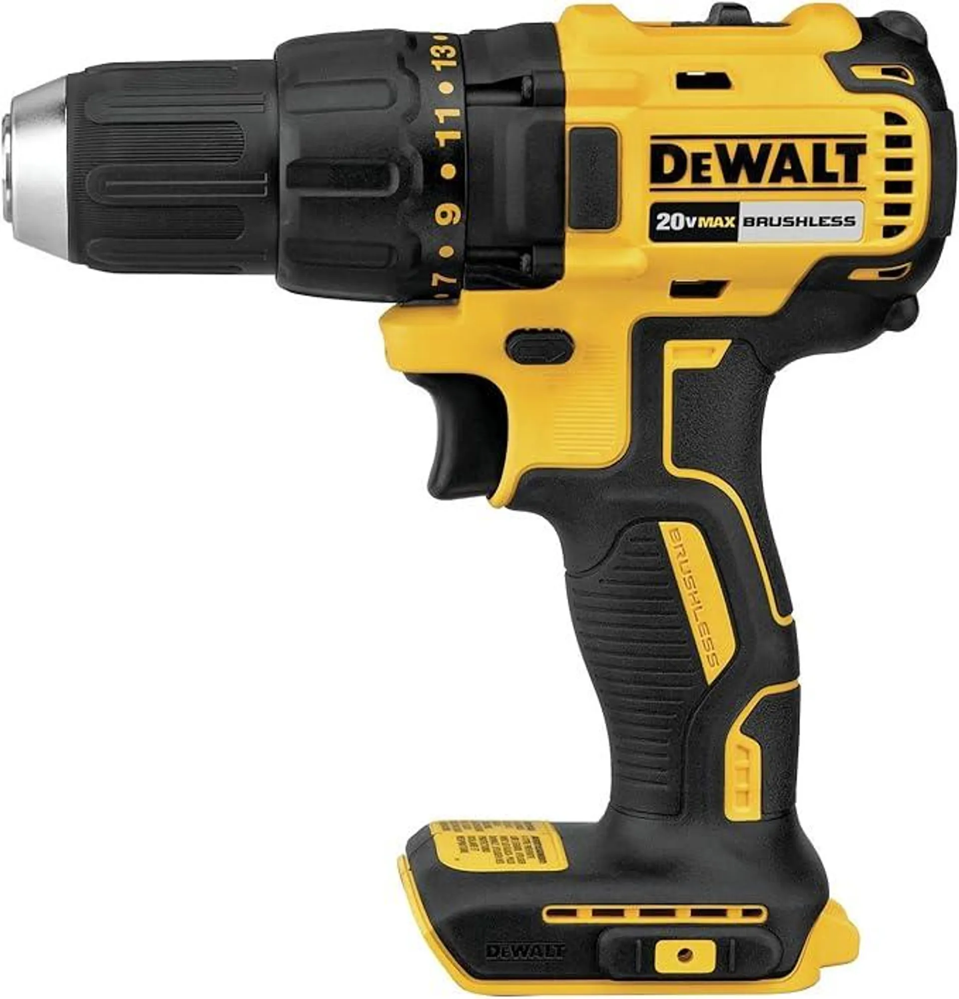 DEWALT 20V MAX Cordless Drill, 1/2-Inch, Tool Only (DCD777B) (Renewed)