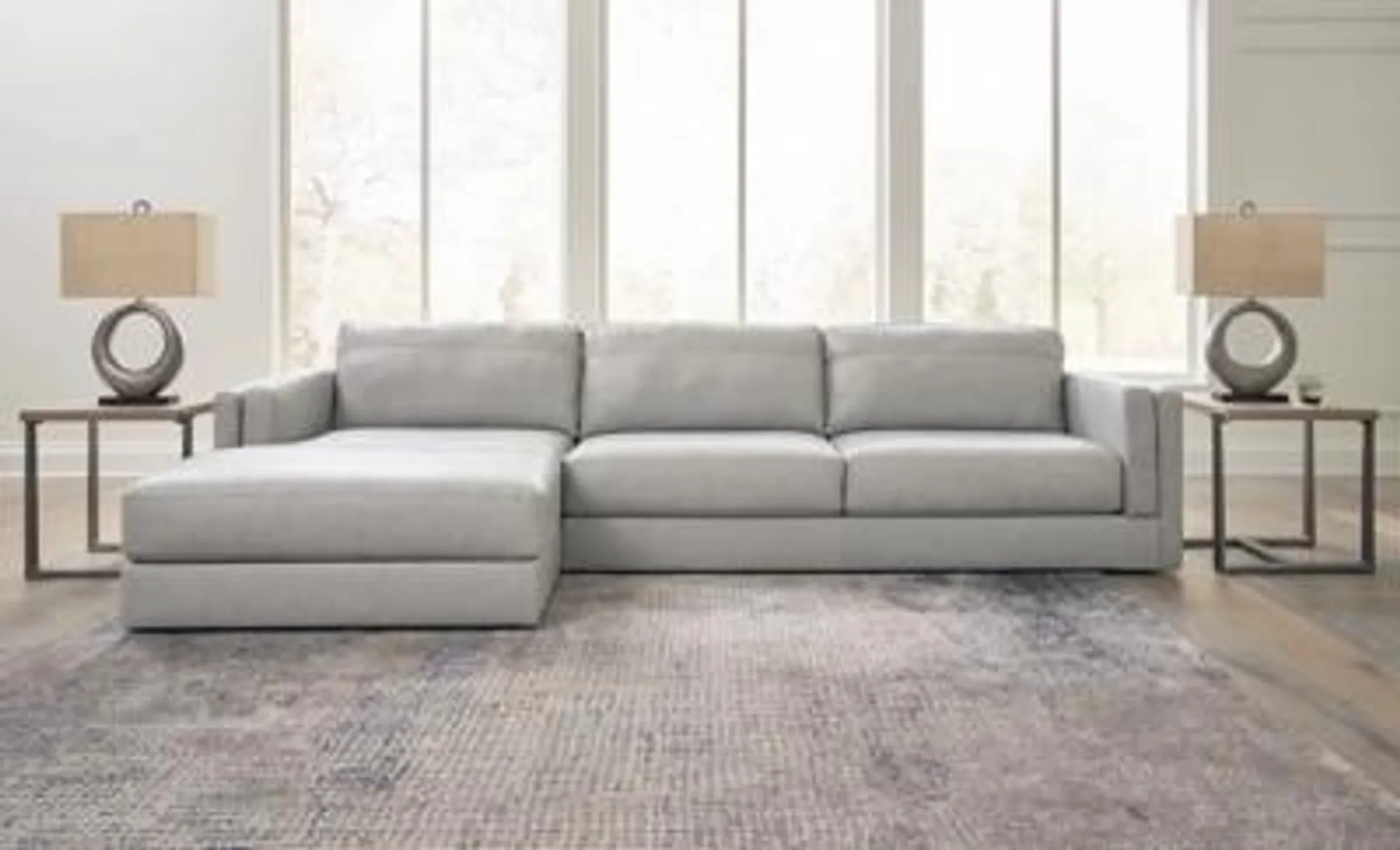 Amiata 2-Piece Leather Sectional with Chaise