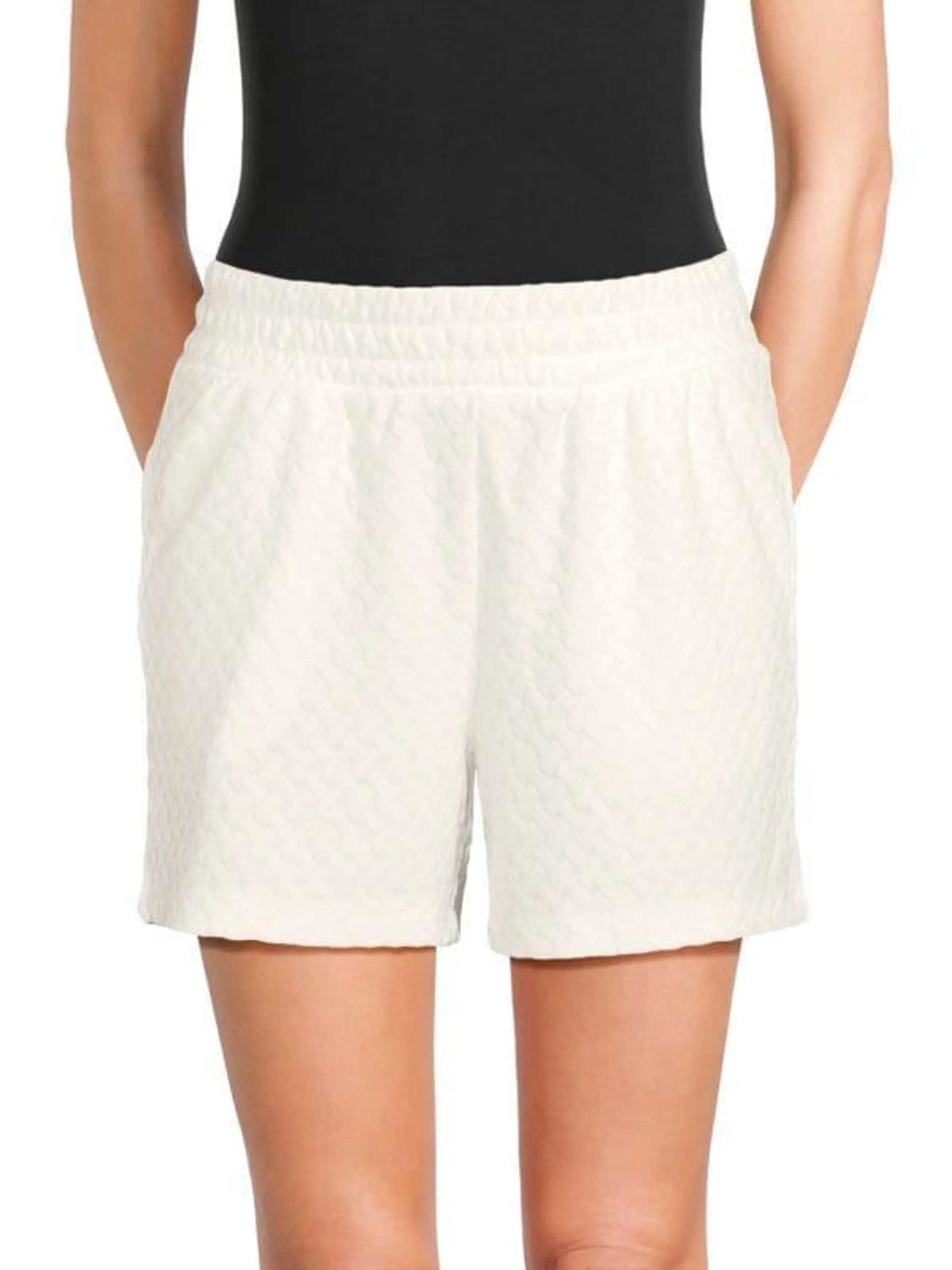 Basket Weave Flat Front Shorts