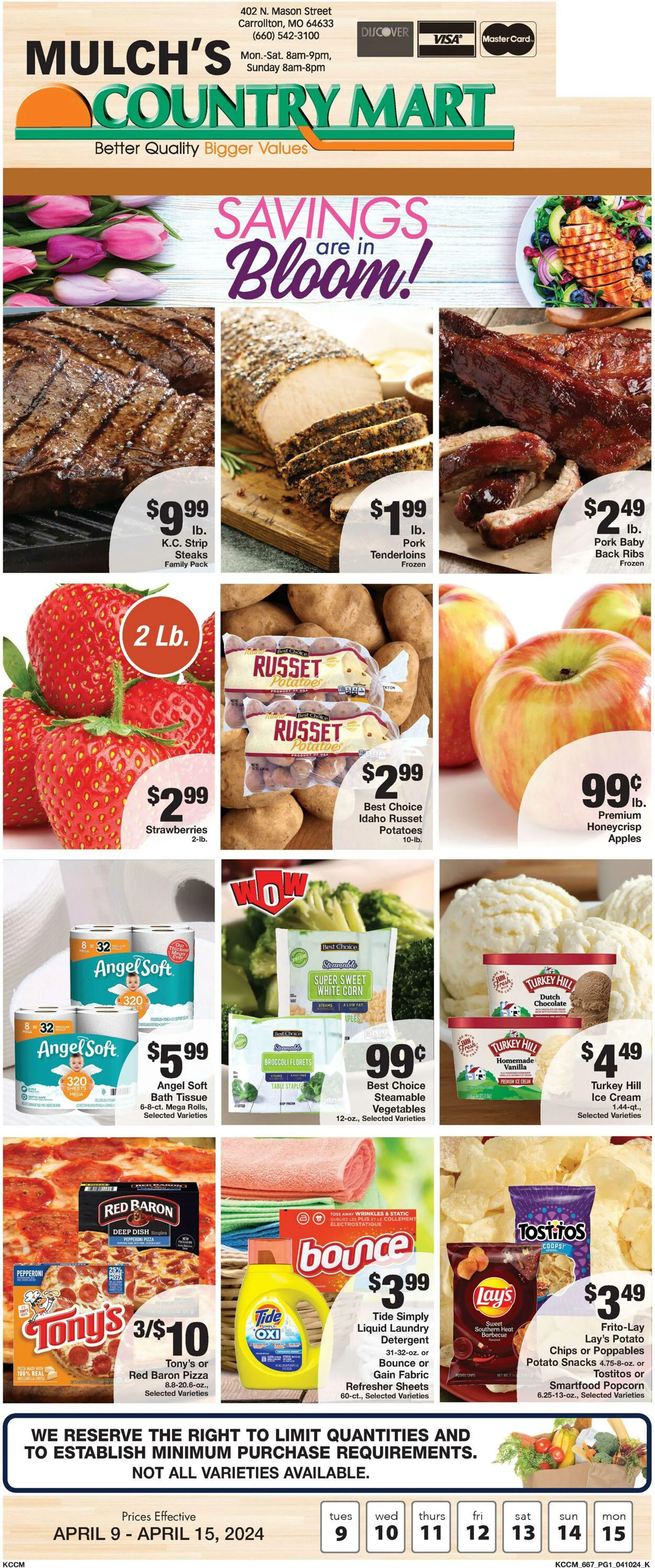 Weekly ad Country Mart from April 9 to April 15 2024 - Page 1