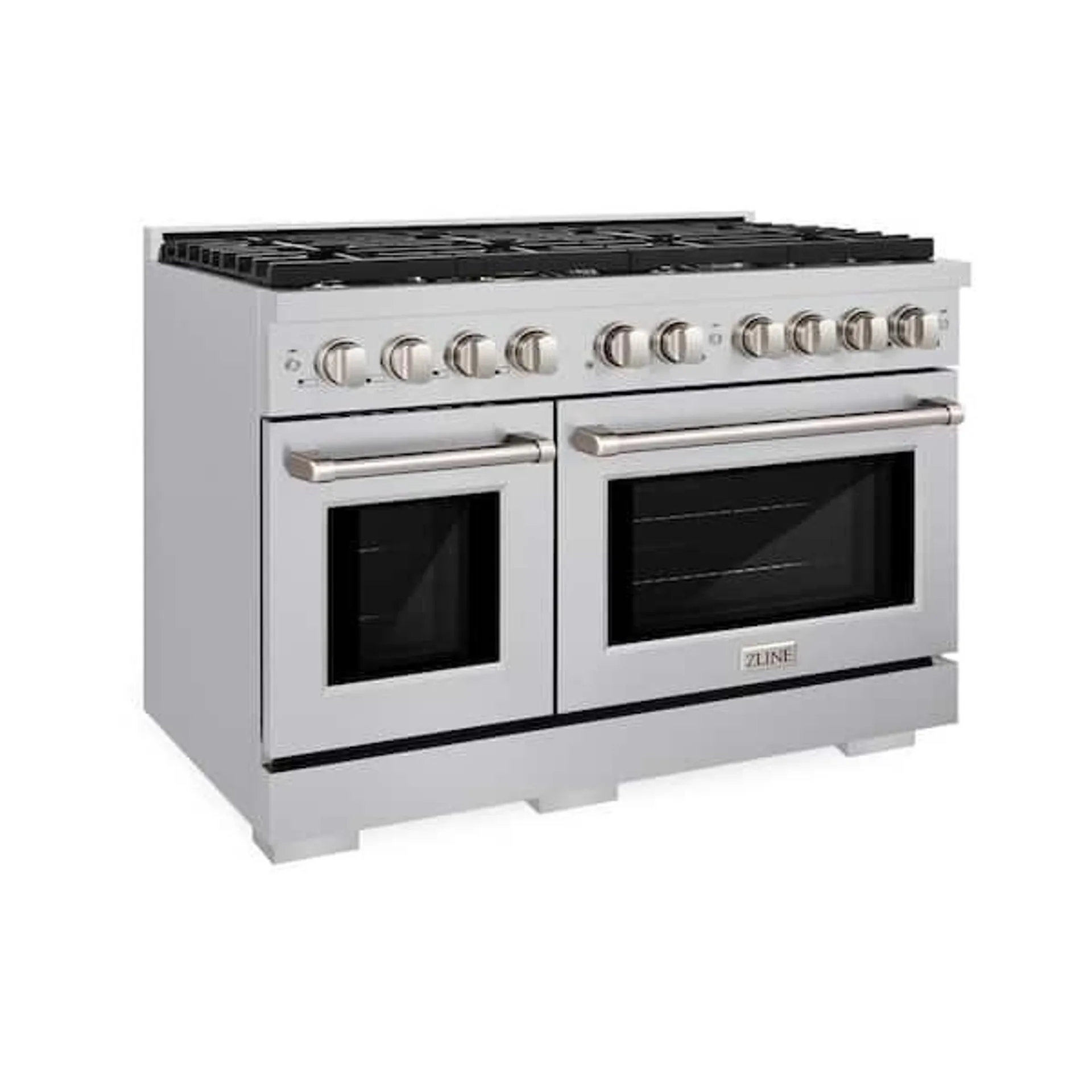 48 in. 8 Burner Double Oven Freestanding Gas Range in Stainless Steel