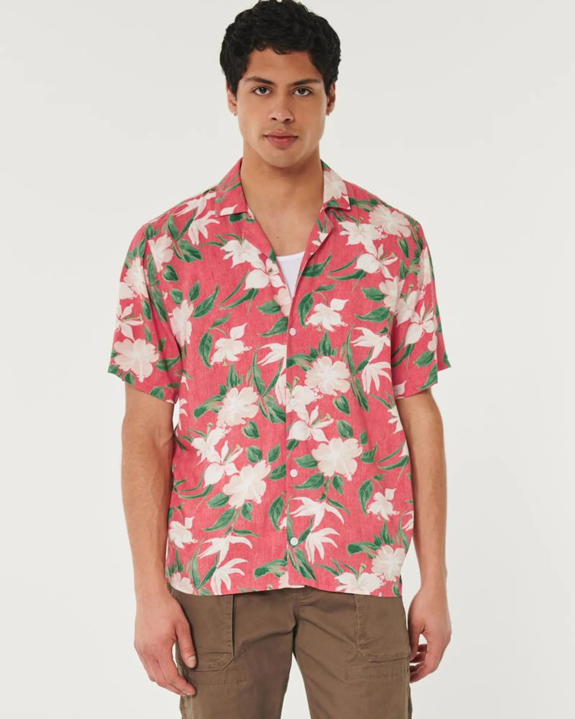 Relaxed Short-Sleeve Tropical Shirt