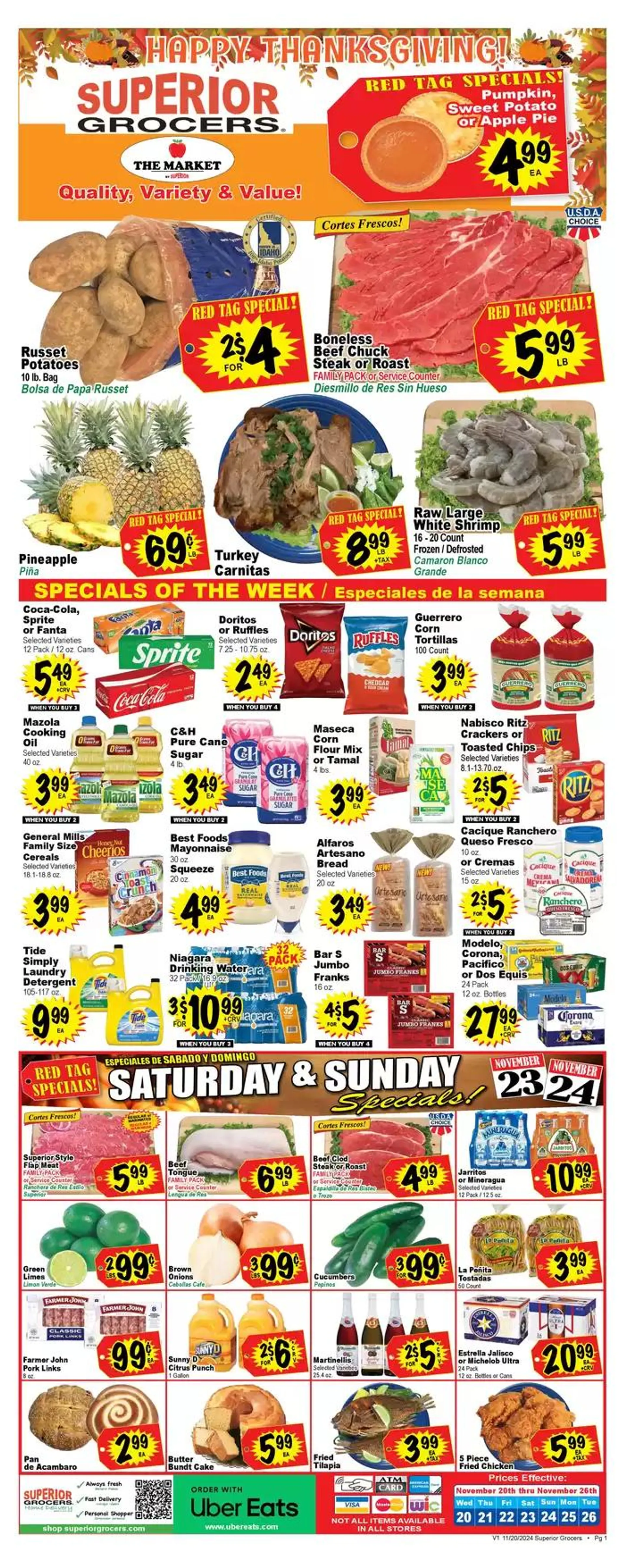 Weekly specials Superior Grocers - 1