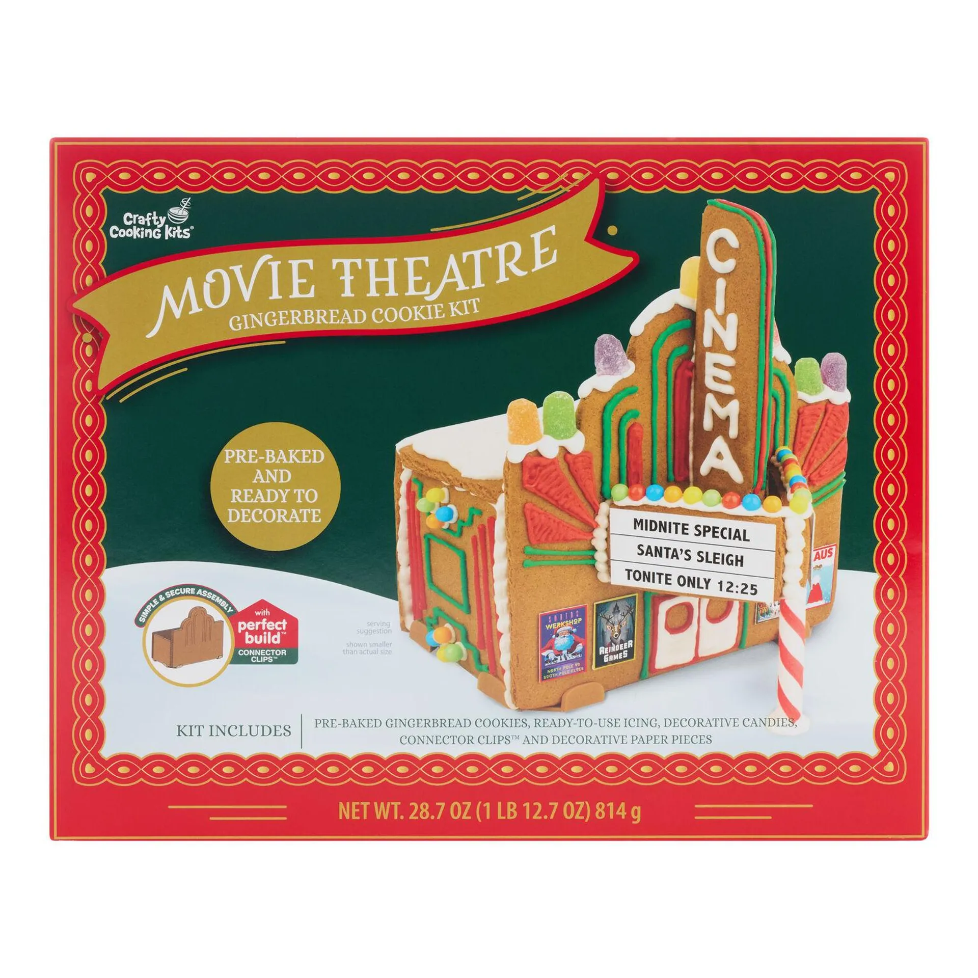 Holiday Movie Theater Pre Built Gingerbread Kit