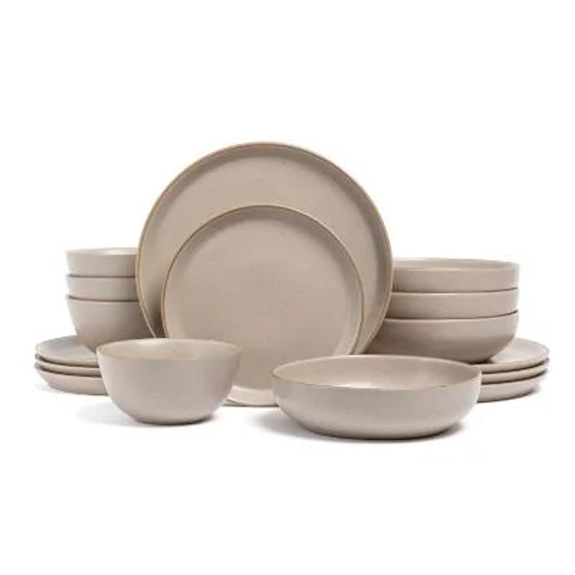 Over&back 16-Piece Artisan Stoneware Dinnerware Set