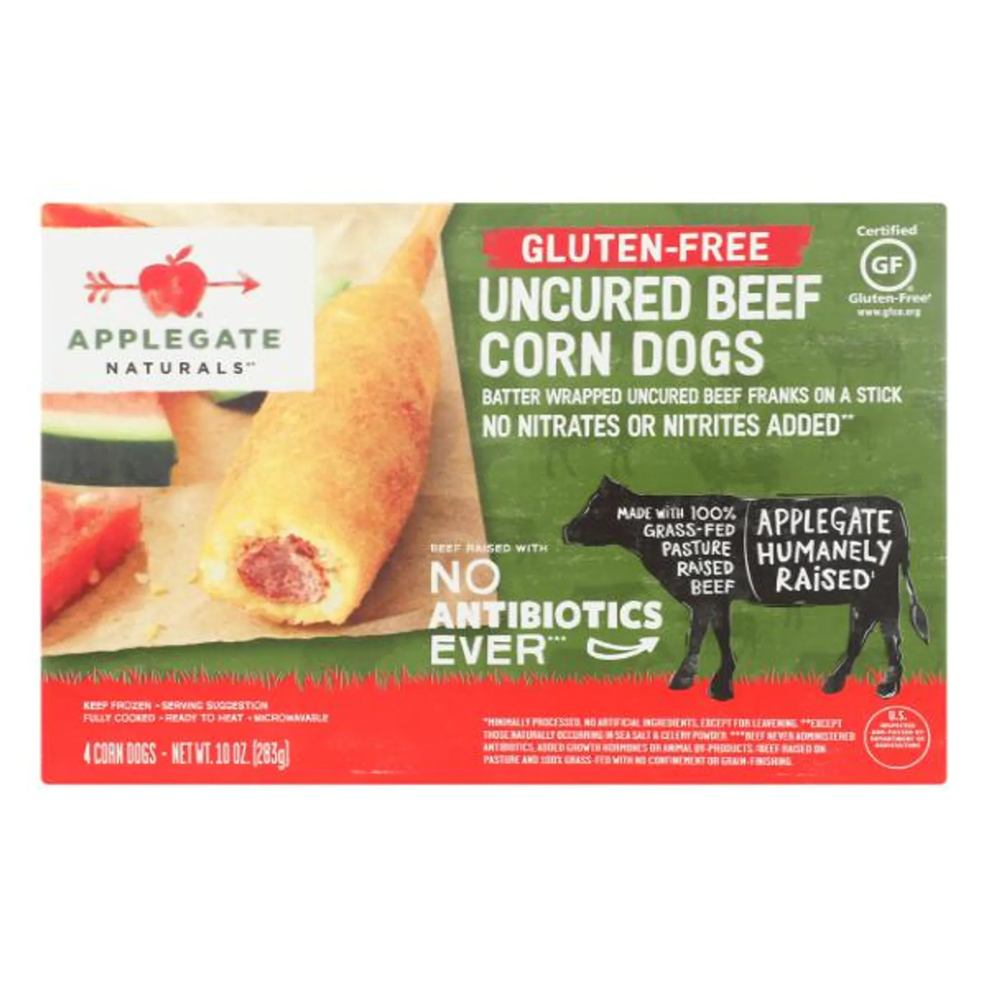 Applegate Naturals Gluten Free Uncured Beef Corn Dogs - 10 Ounce