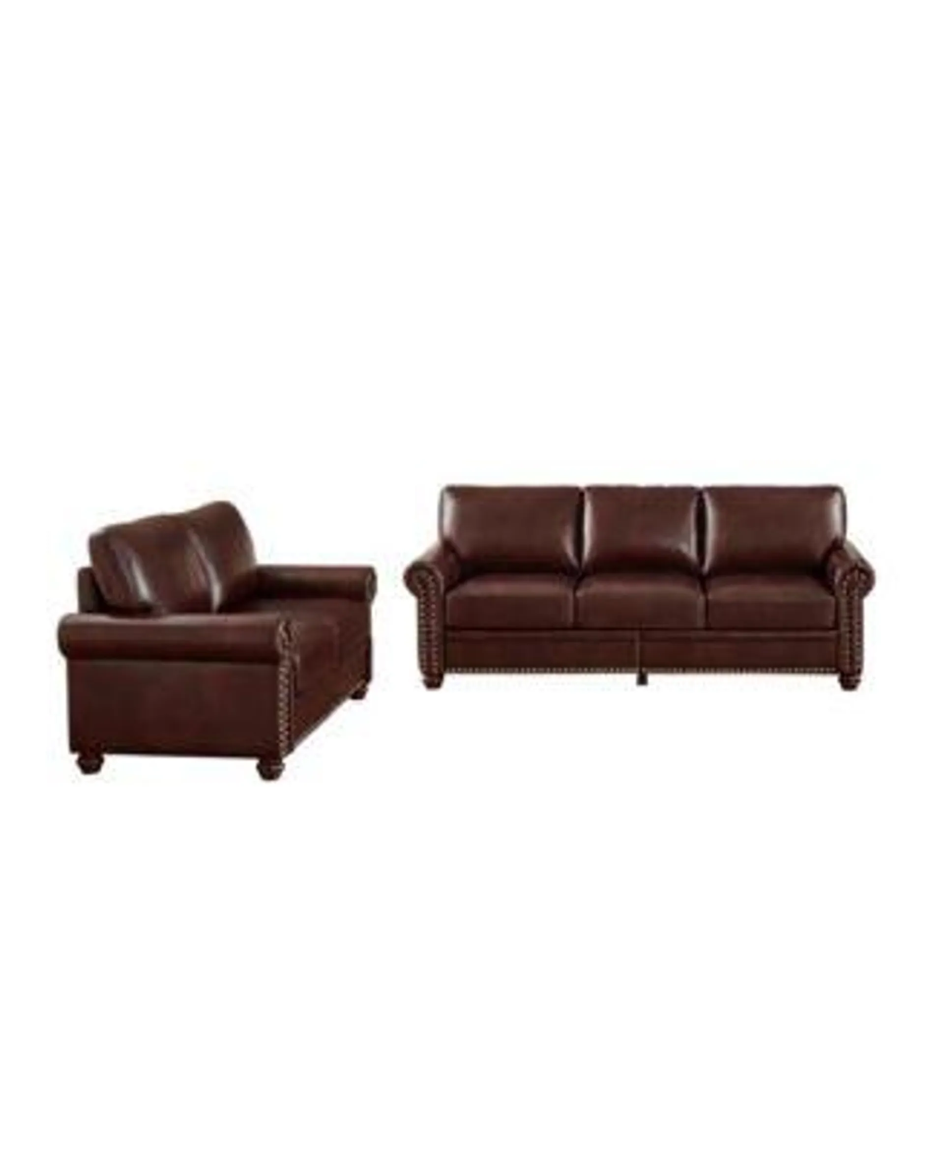 Streamdale Furniture Living Room Sofa With Storage Sofa 2+3 Sectional Burgundy Faux Leather