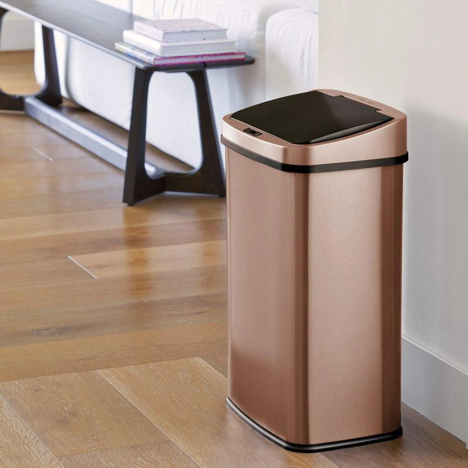 Steel Motion Sensor Trash Can - 13.2 Gallons