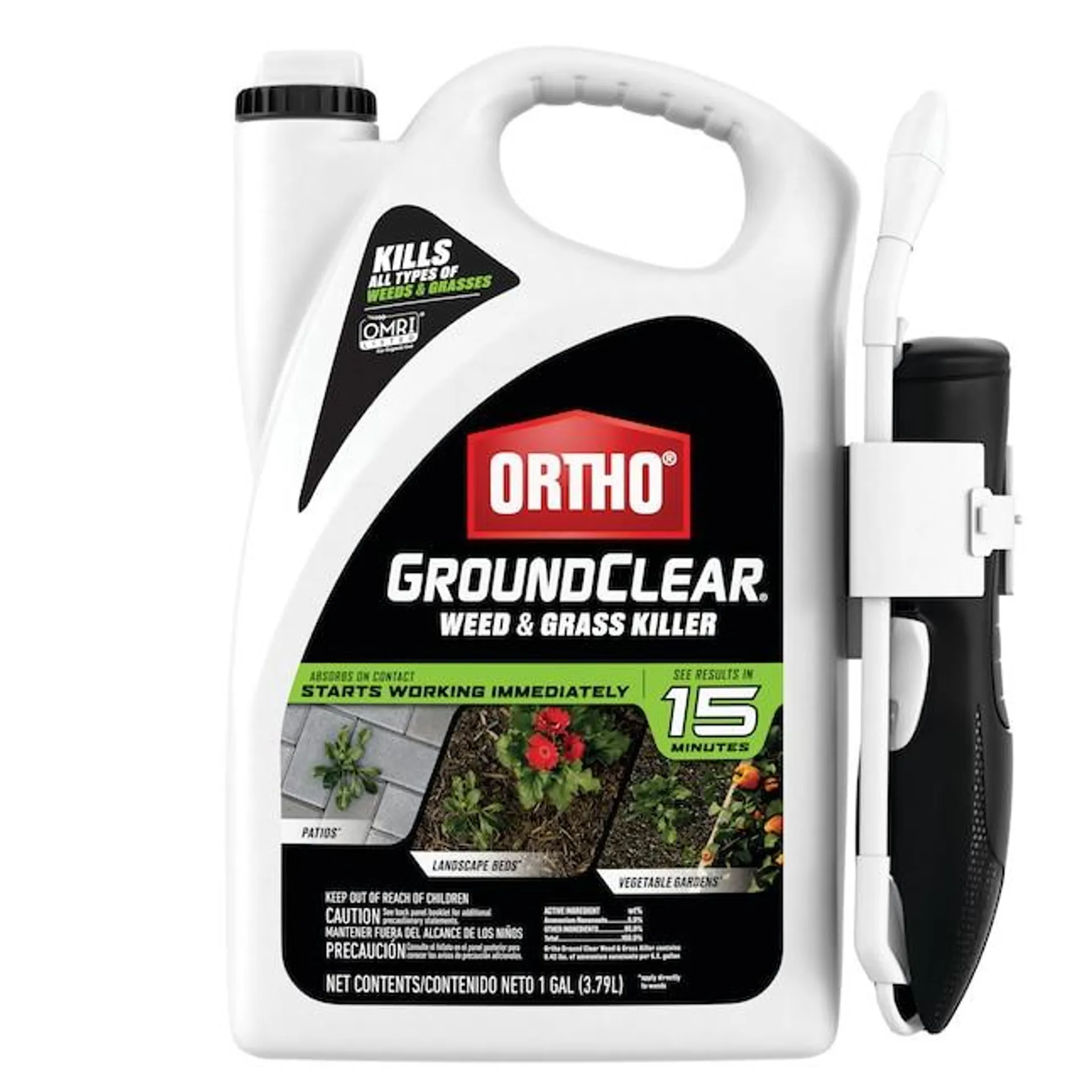 ORTHO GroundClear 1-Gallon Sprayer Wand Weed and Grass Killer