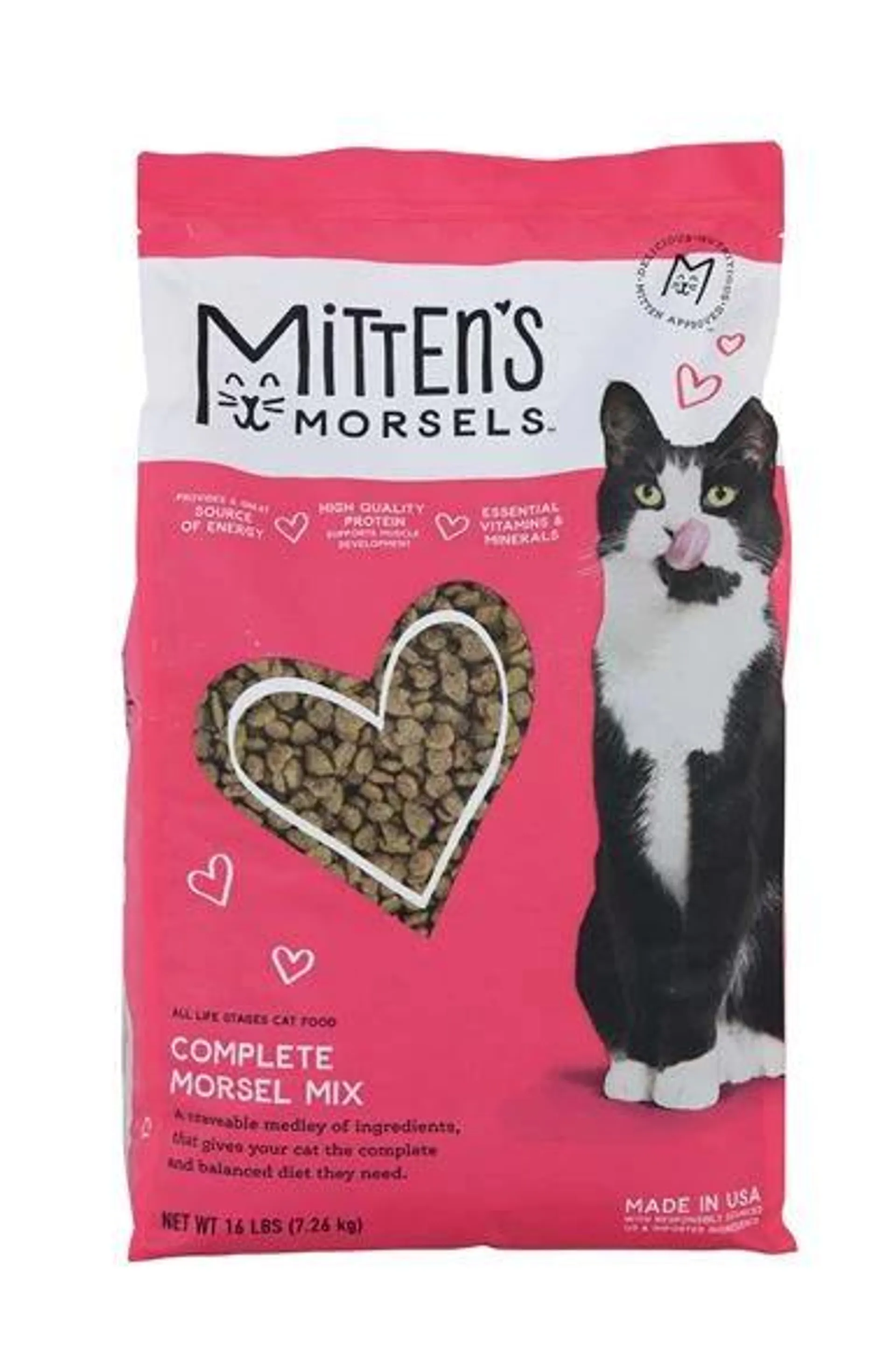 Mitten's Morsels Complete Morsel Mix Dry Cat Food, 16 pounds