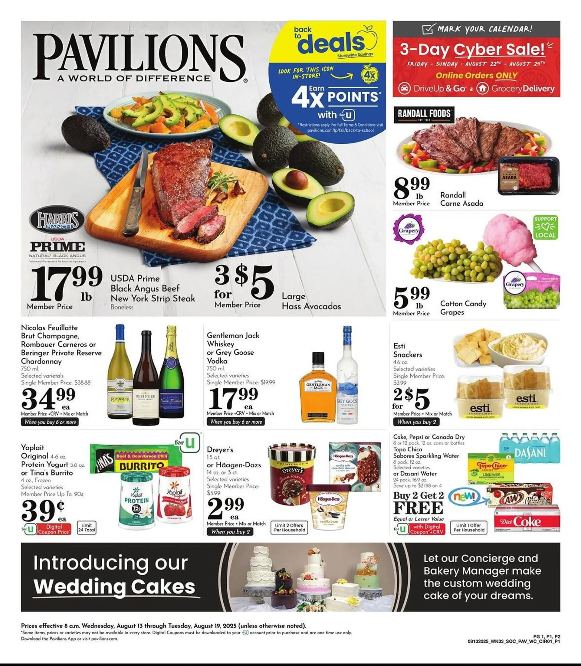 Weekly ad Pavilions Weekly Ad from August 13 to August 19 2025 - Page 1