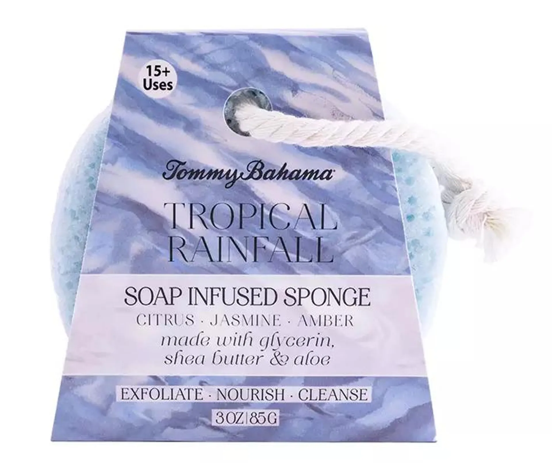 Tropical Rainfall Soap-Infused Sponge, 3 Oz.