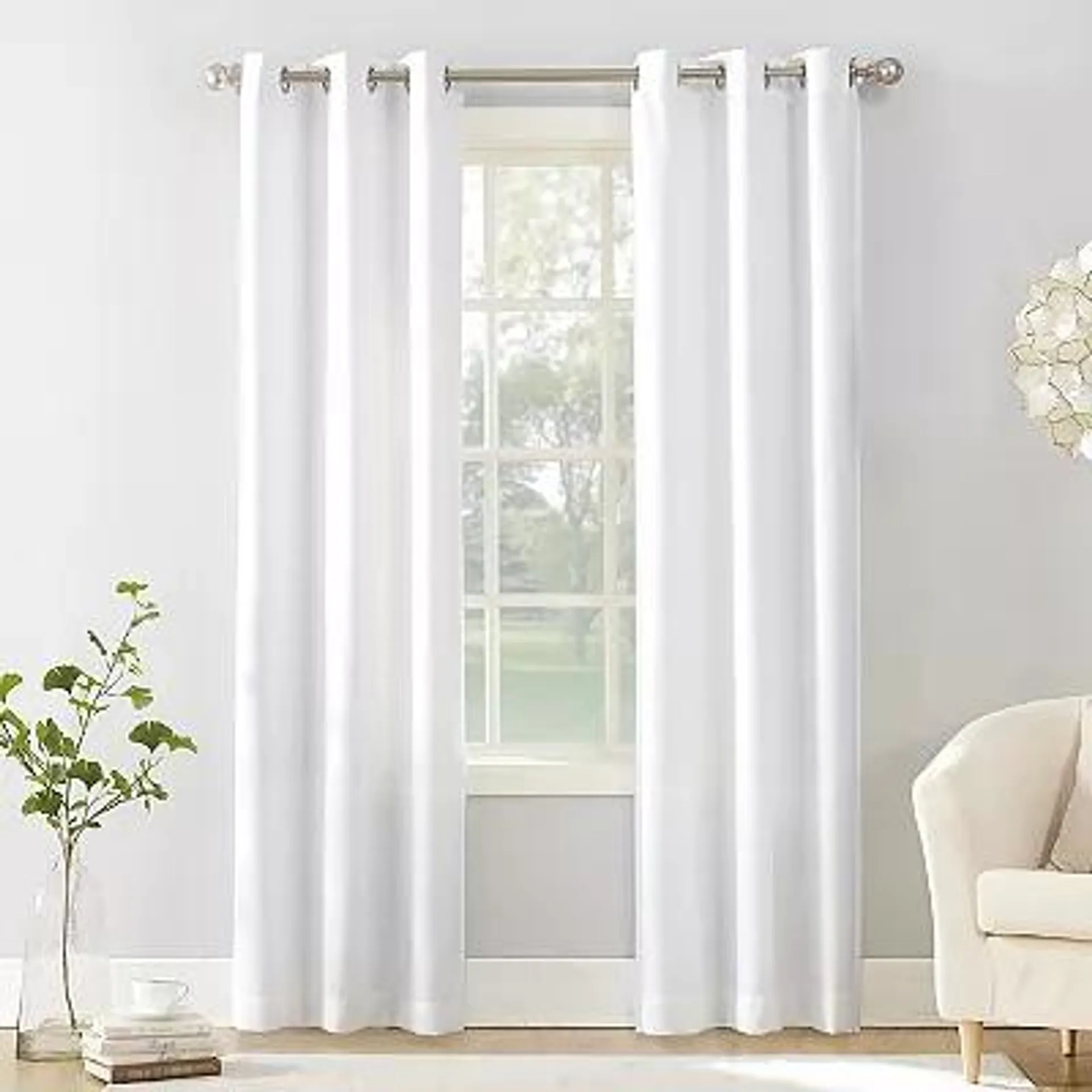 No. 918 Sora Casual Textured Semi-Sheer Grommet Window Curtain