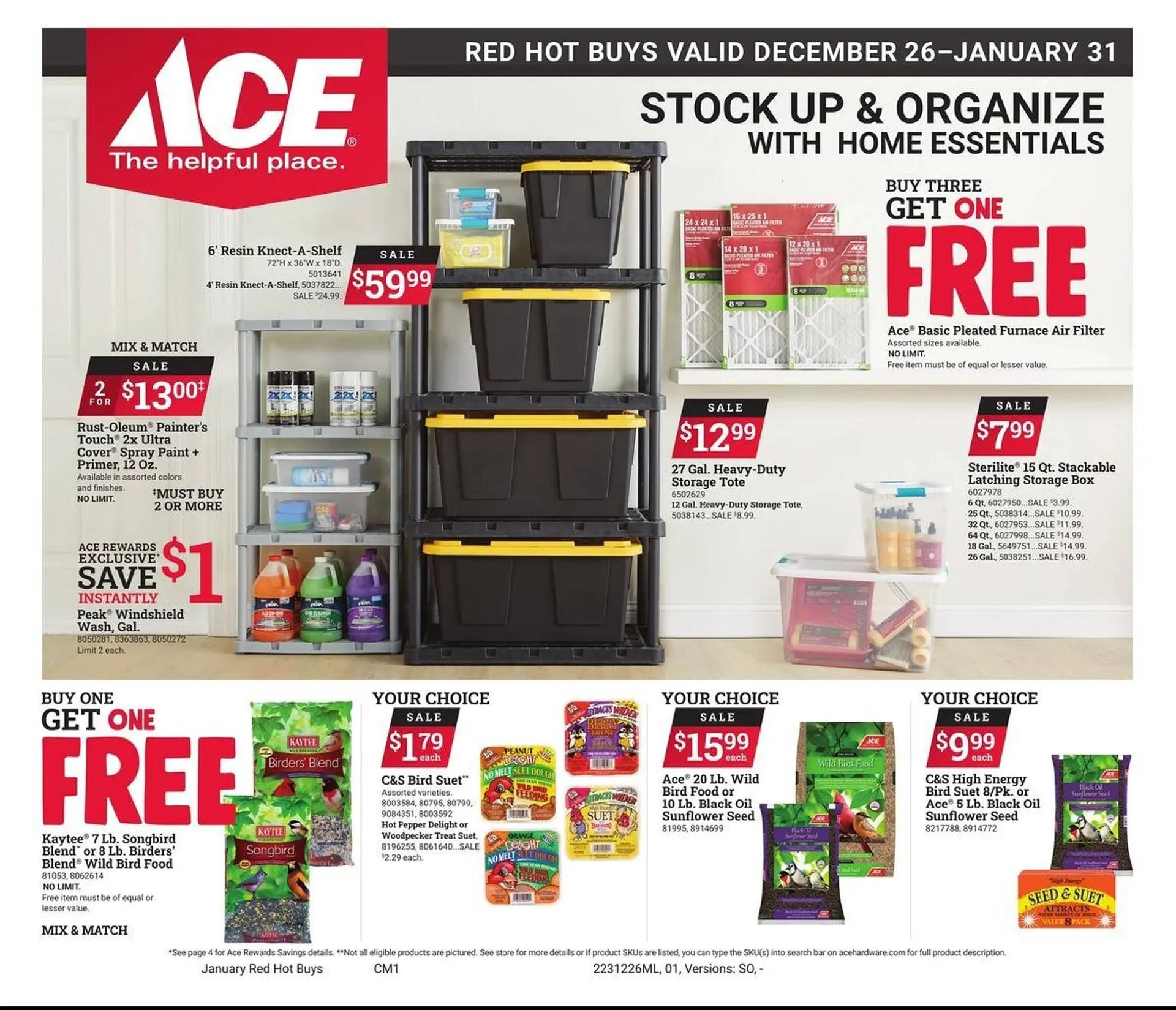 Weekly ad Ace Hardware Weekly Ad from December 26 to January 31 2024 - Page 1