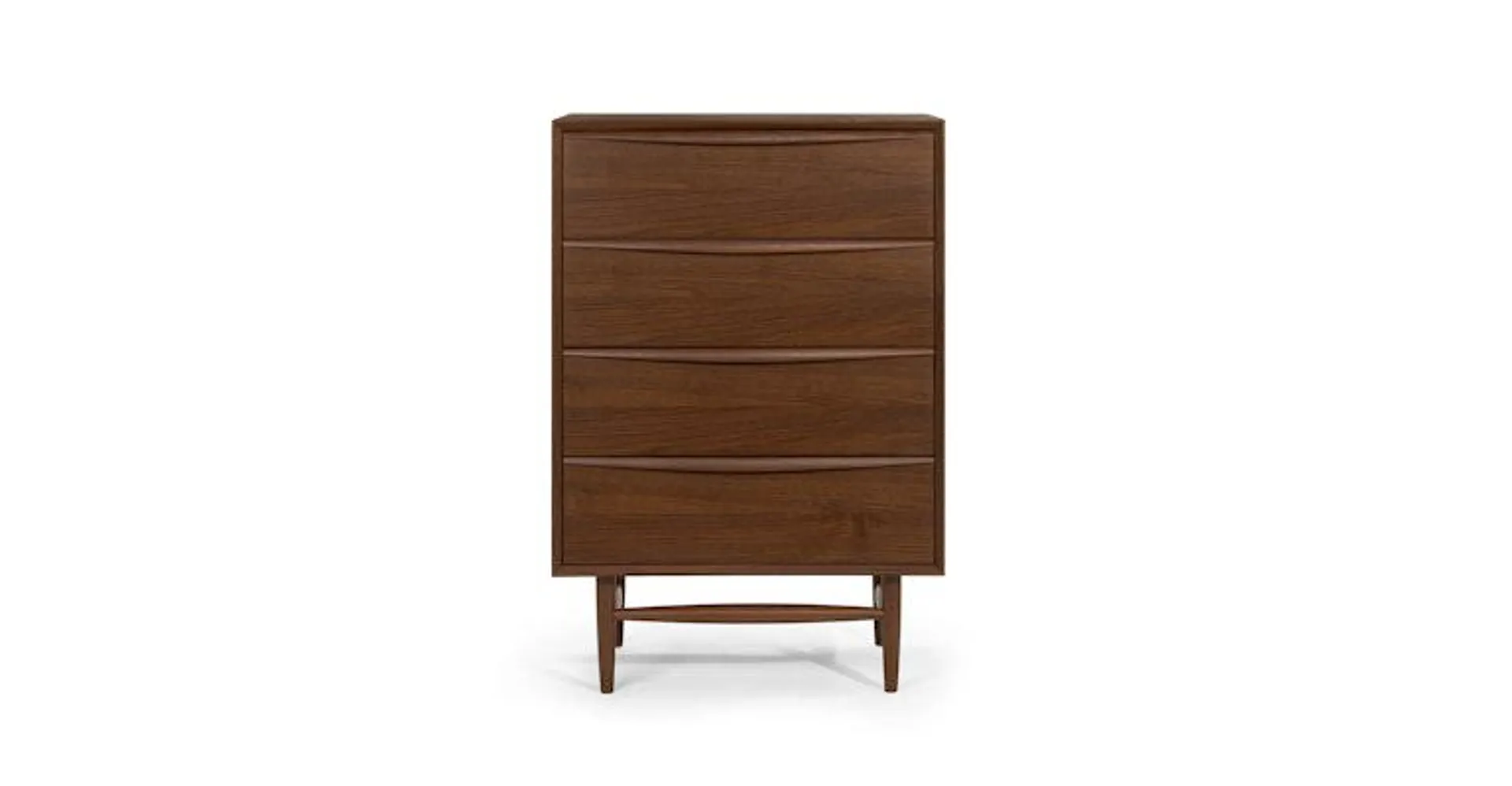 Lenia Walnut 4-Drawer Chest