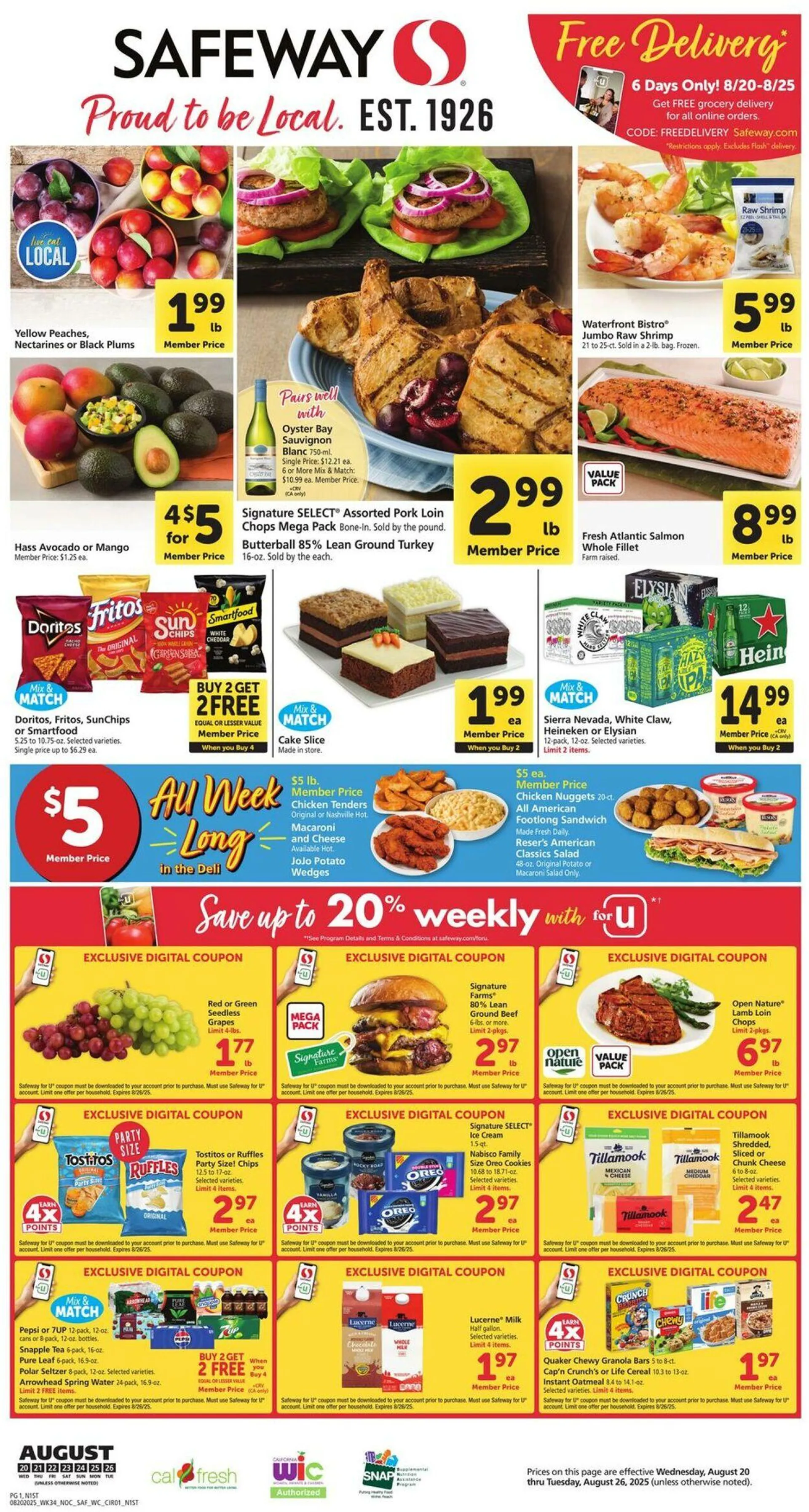 Weekly ad Safeway Current weekly ad from August 20 to August 26 2025 - Page 1