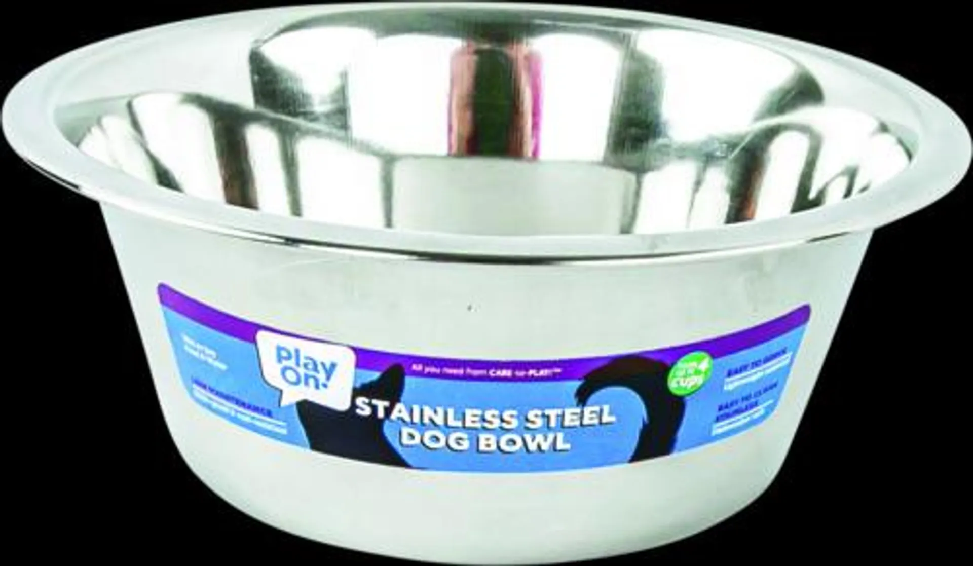 Play On Stainless Steel Bowl, 96 Ounces