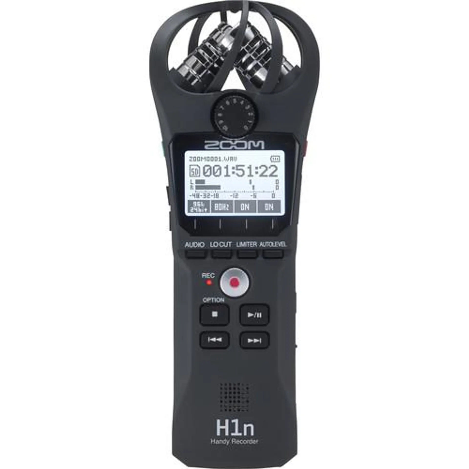 Zoom H1n 2-Input / 2-Track Portable Handy Recorder with Onboard X/Y Microphone (Black)