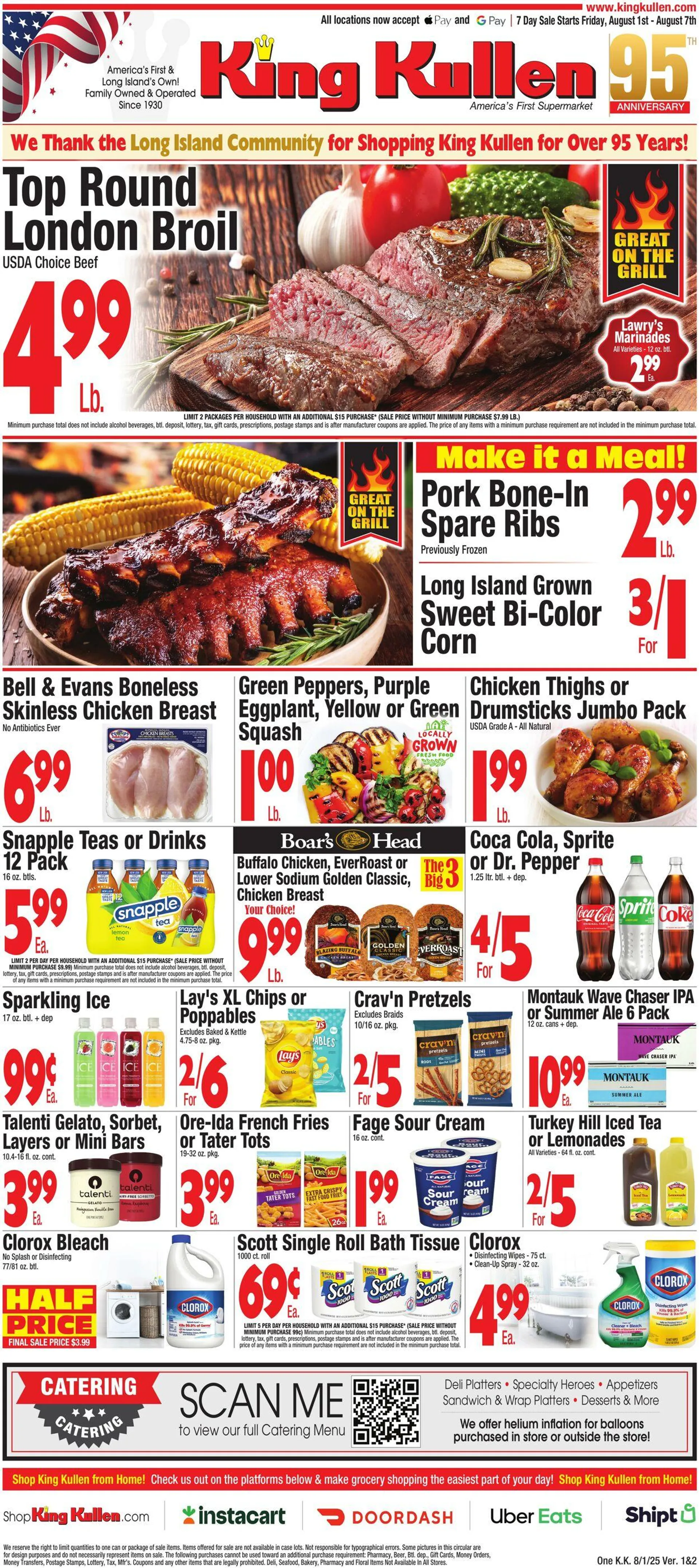 Weekly ad King Kullen Current weekly ad from July 31 to August 7 2025 - Page 1