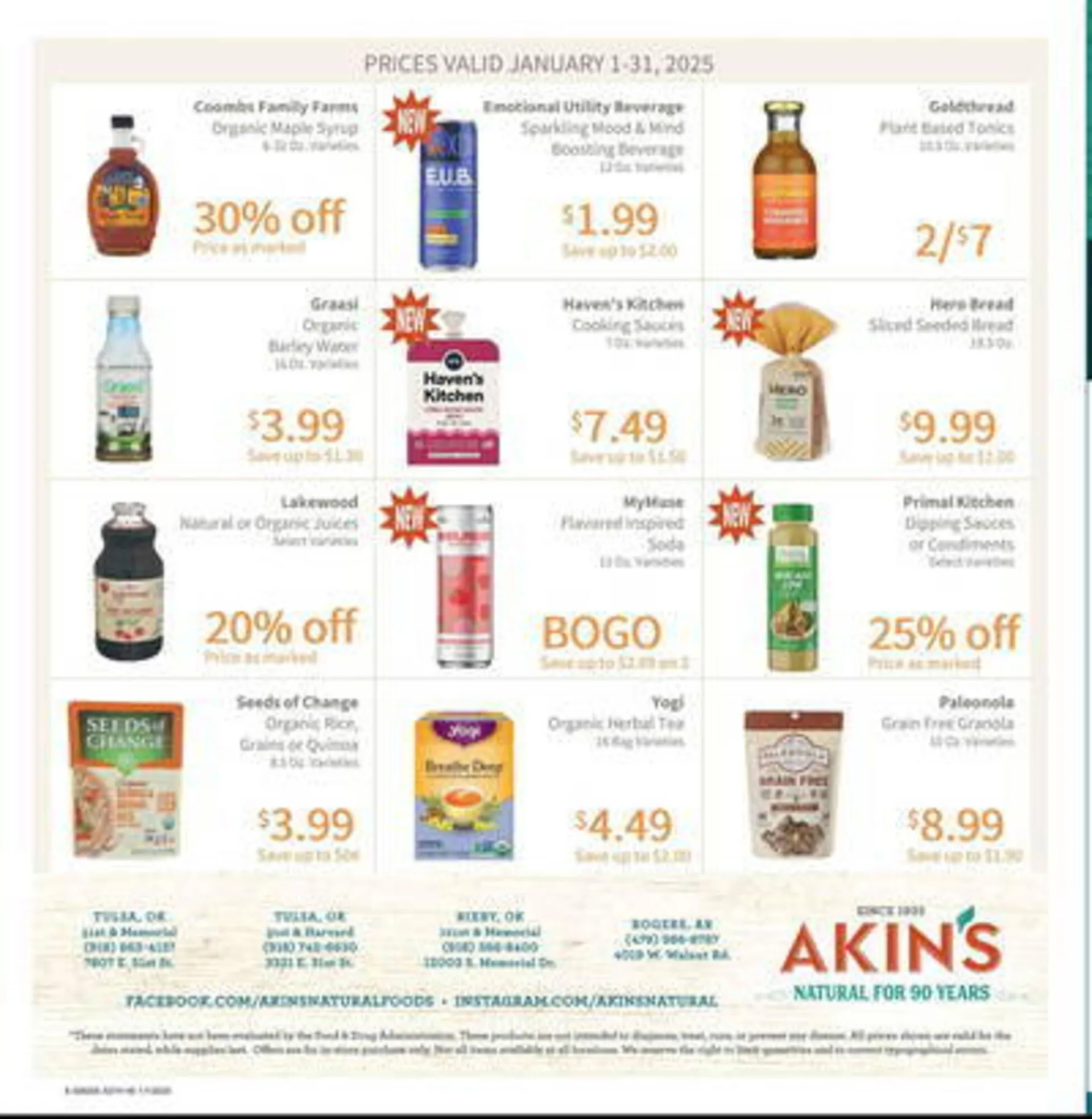 Weekly ad Akin's Natural Foods Weekly Ad from January 1 to January 31 2025 - Page 8