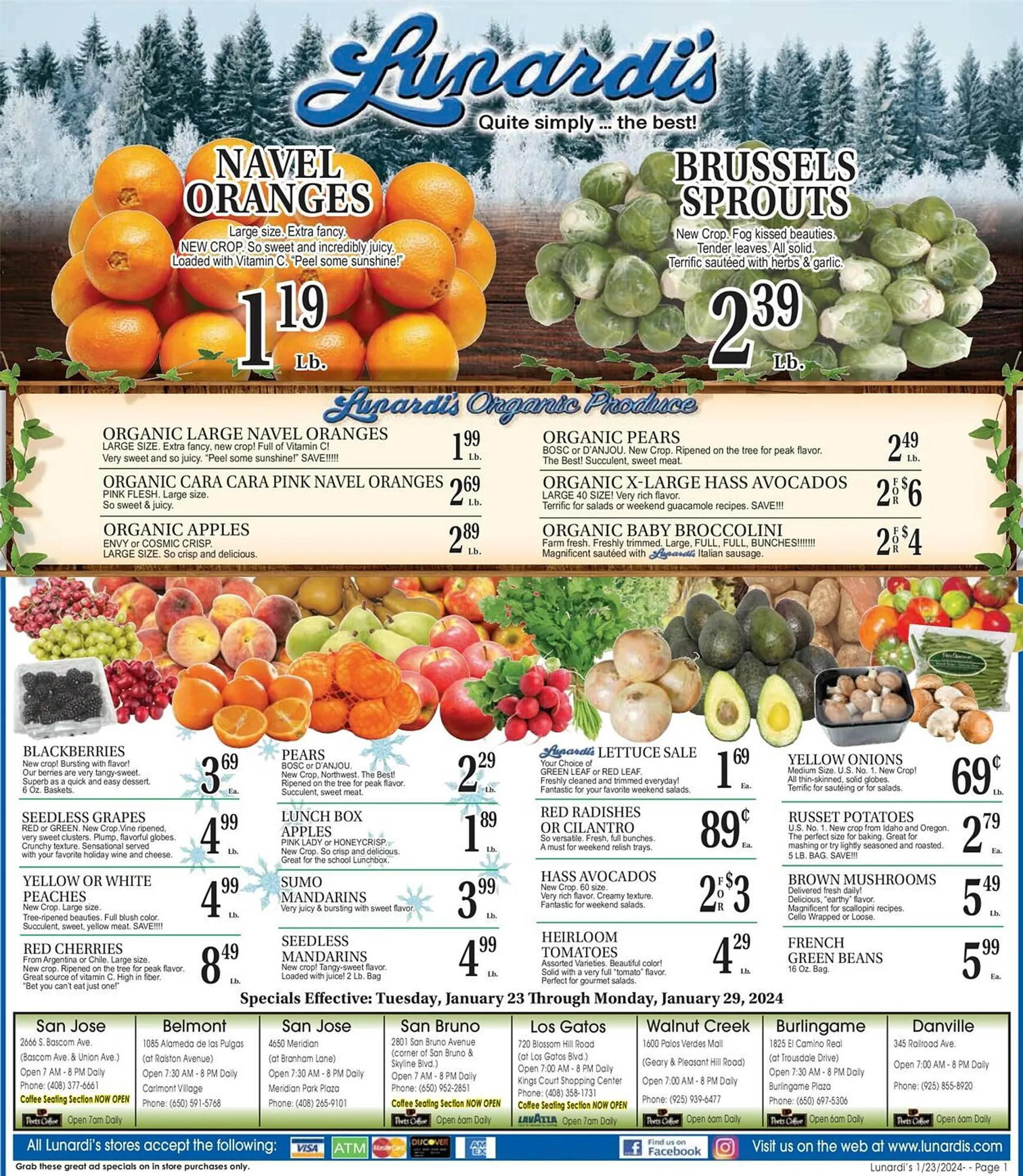 Weekly ad Lunardis Weekly Ad from January 23 to January 30 2024 - Page 1