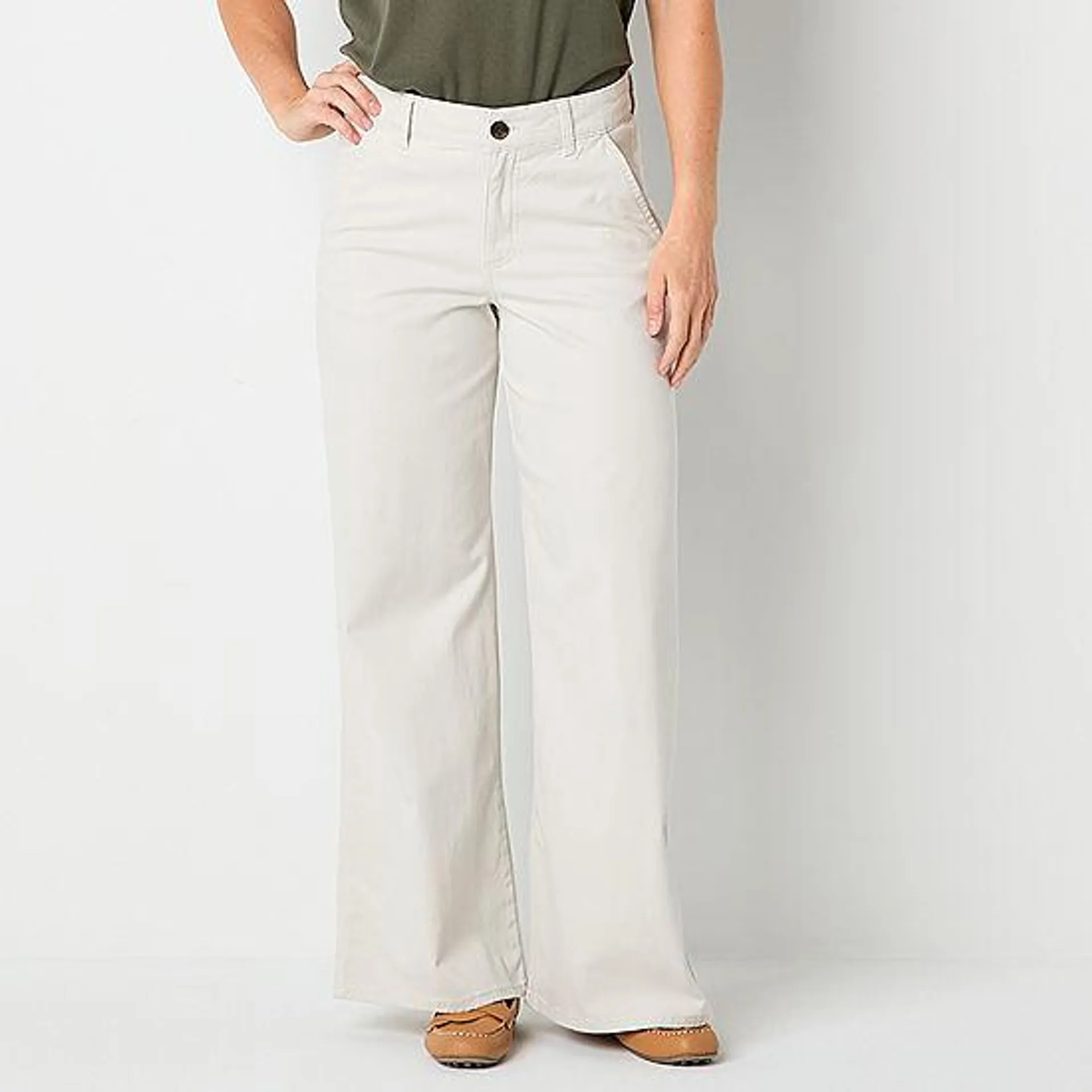 new! St. John's Bay-Tall Regular Fit Wide Leg Trouser