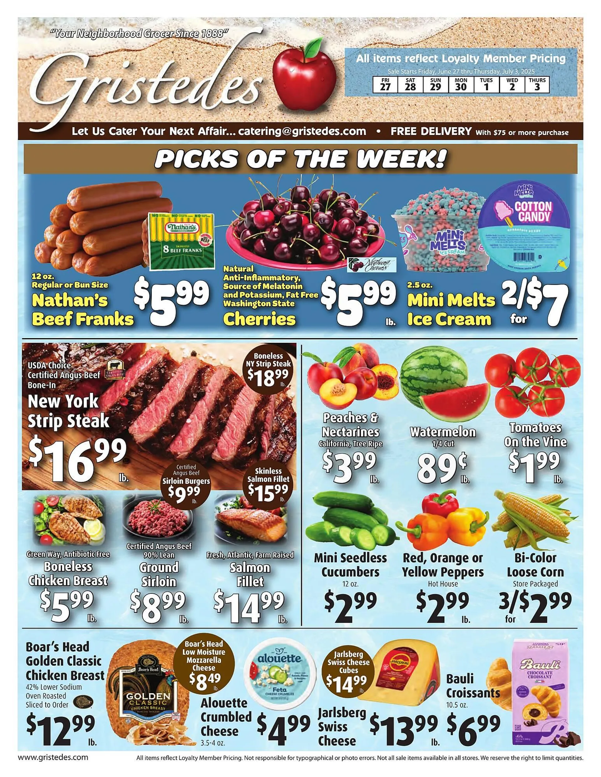 Weekly ad Gristedes Weekly Ad from June 27 to July 3 2025 - Page 1