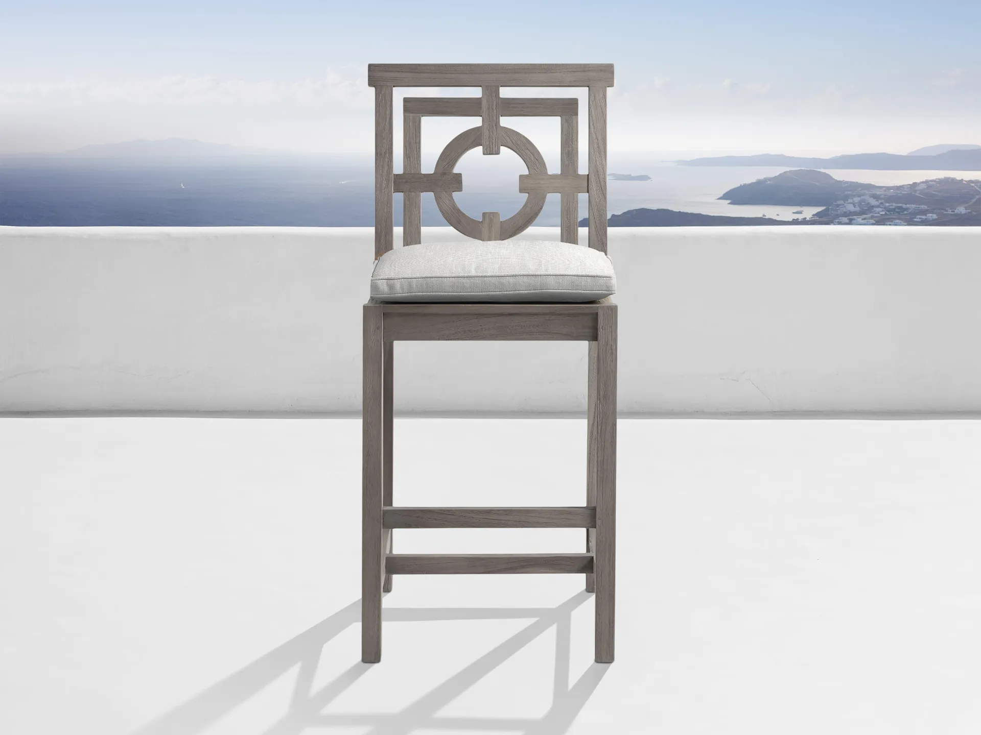 Hamptons Outdoor Barstool in Driftwood Grey