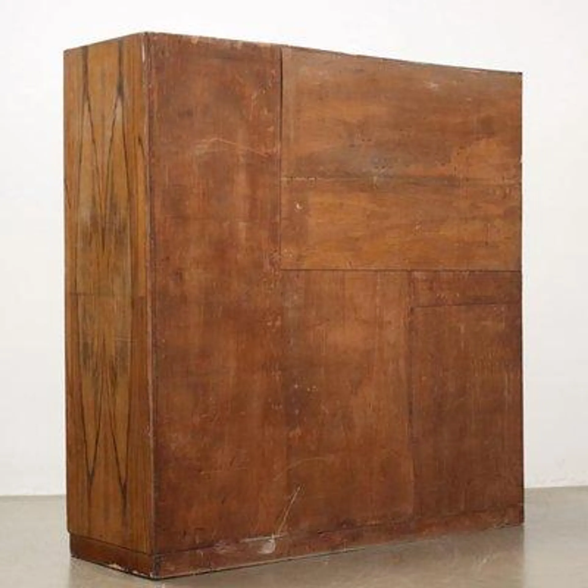 Vintage Cupboard in Burl Veneer, Italy, 1940s