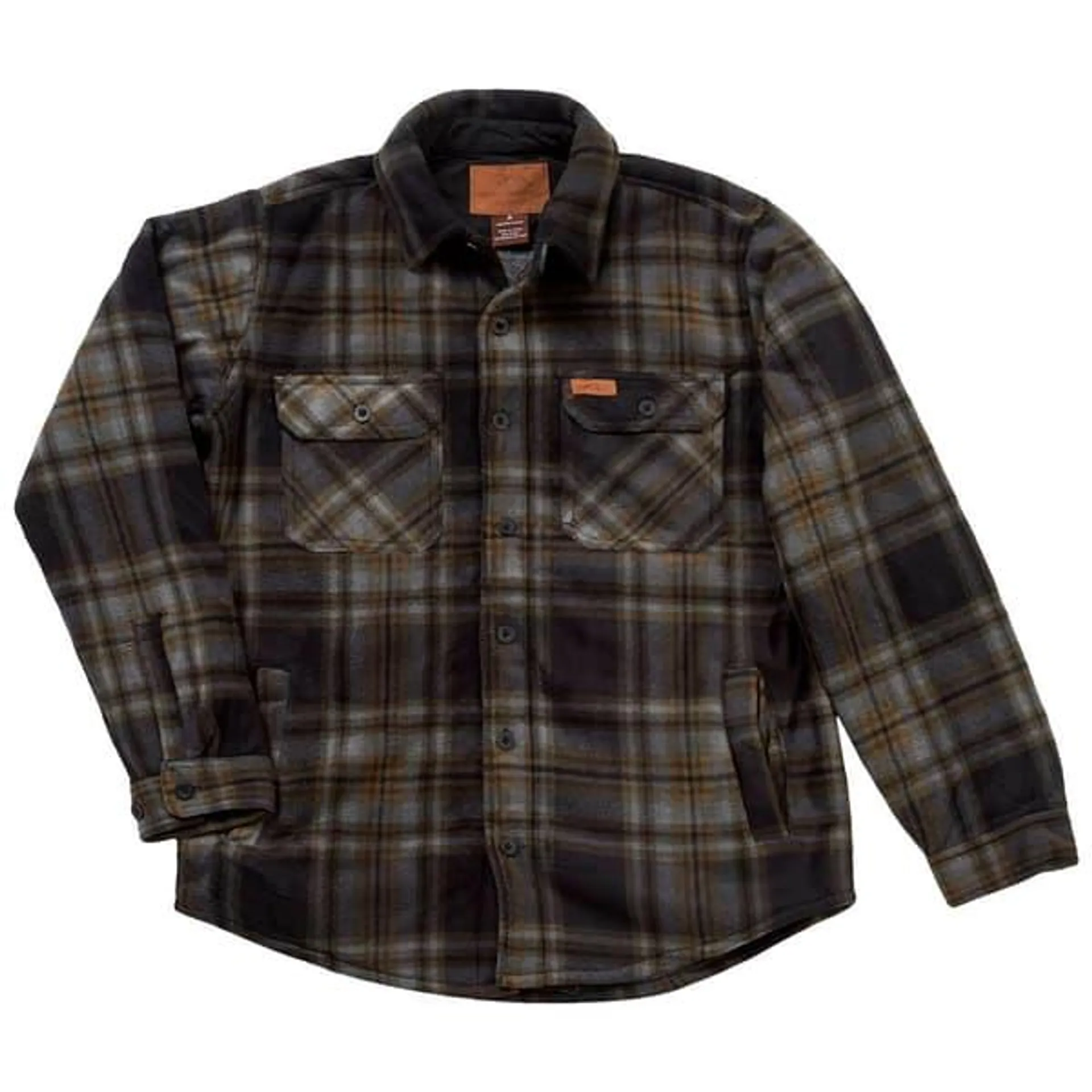 Mens Mountain Ridge Plaid Shirt Jacket - Green Plaid