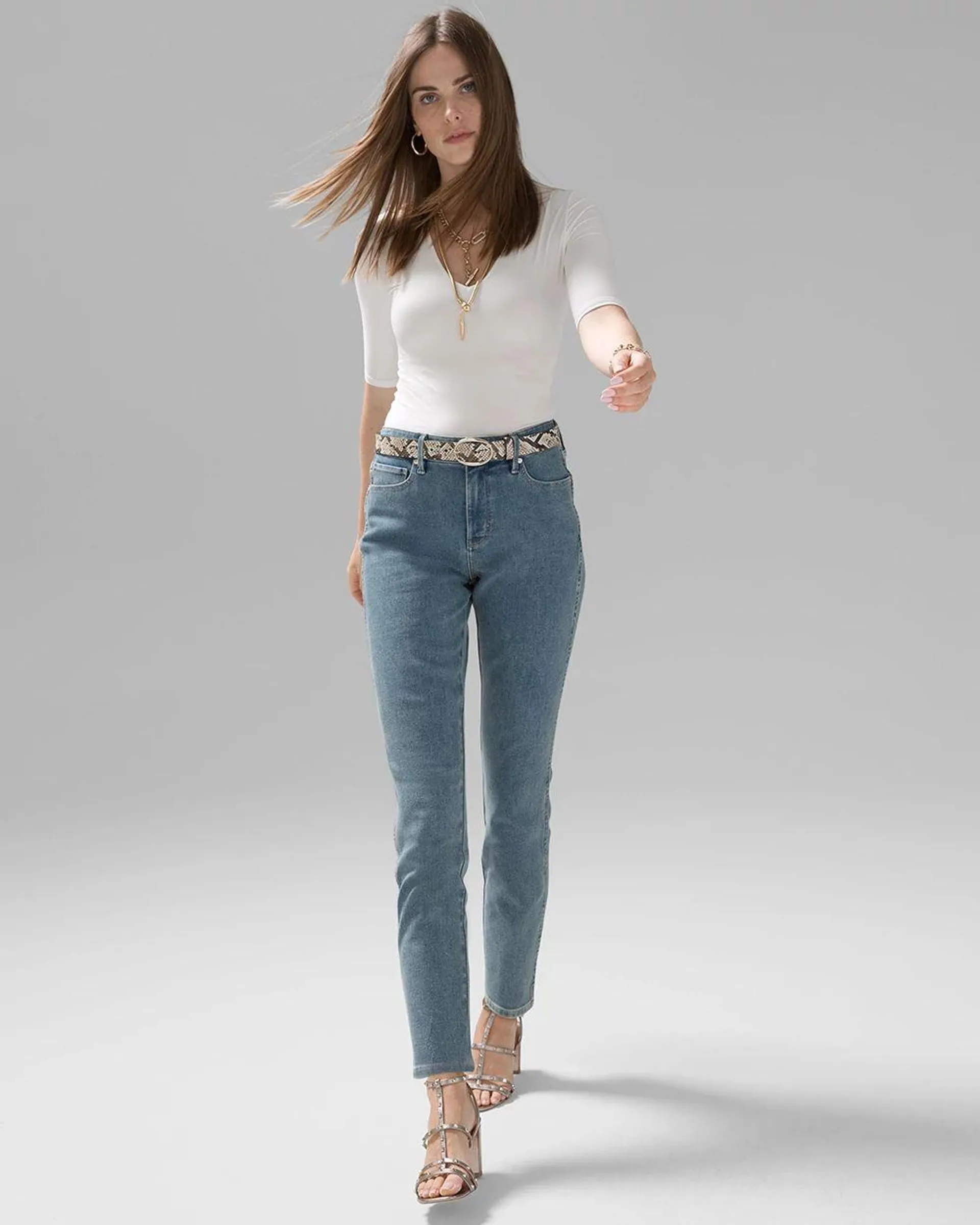 High-Rise Sculpt Straight Jeans