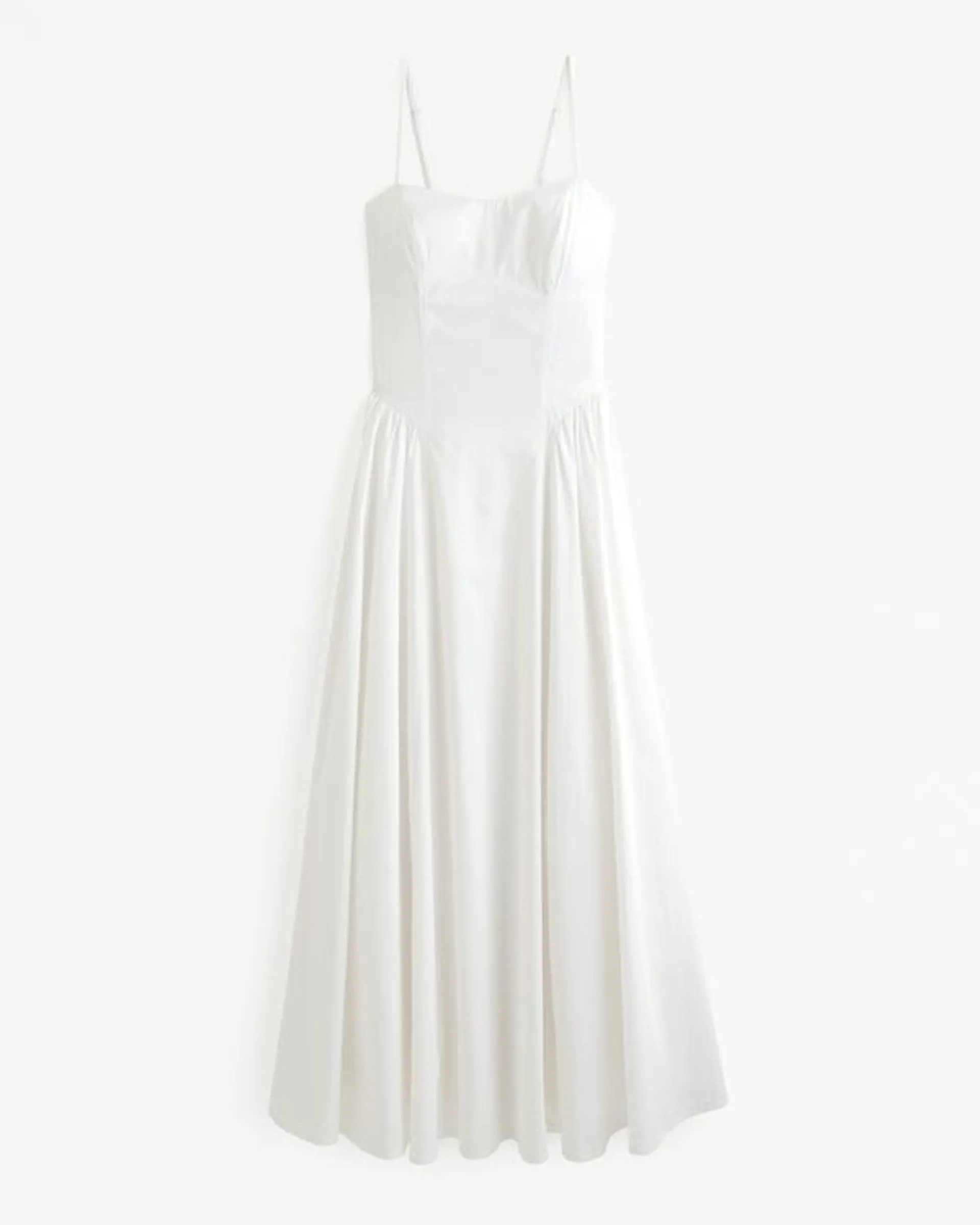 Dipped-Waist Sweetheart Maxi Dress