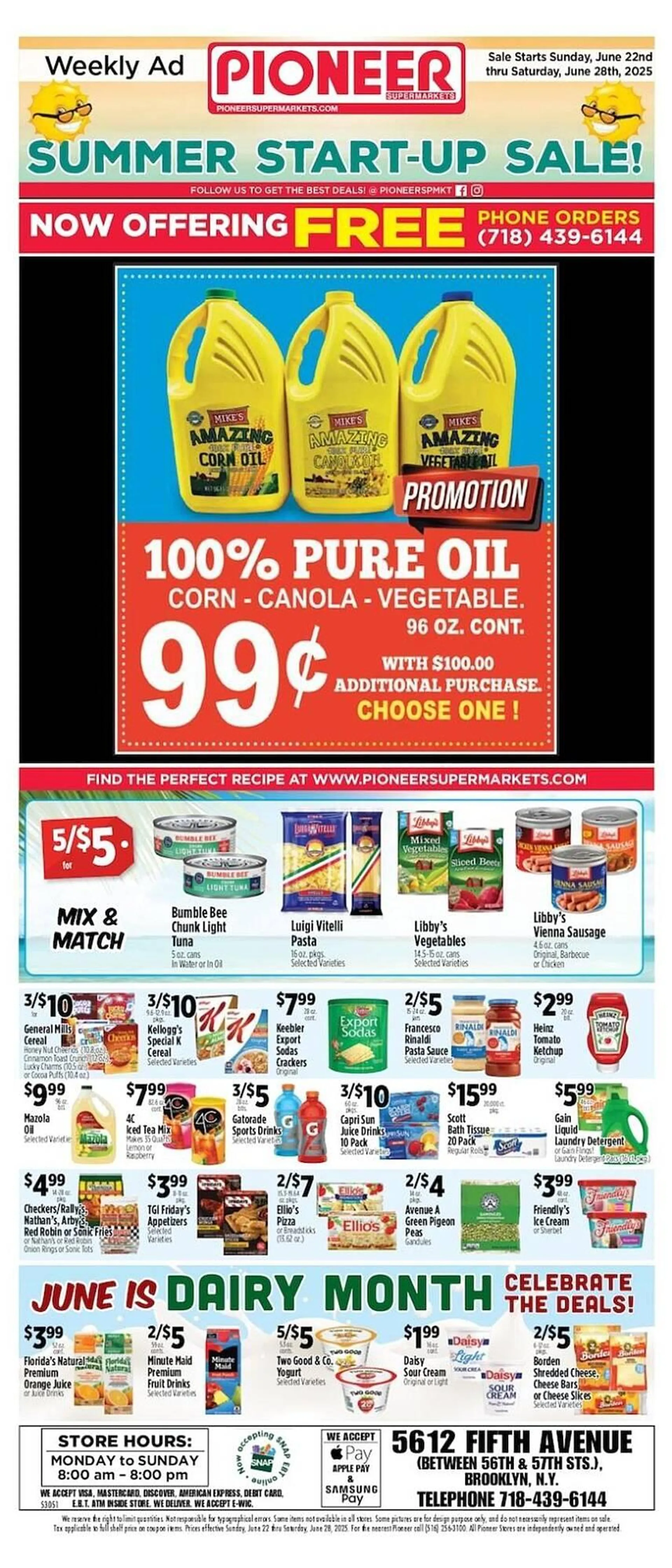 Weekly ad Pioneer Supermarkets Weekly Ad from June 22 to June 28 2025 - Page 1