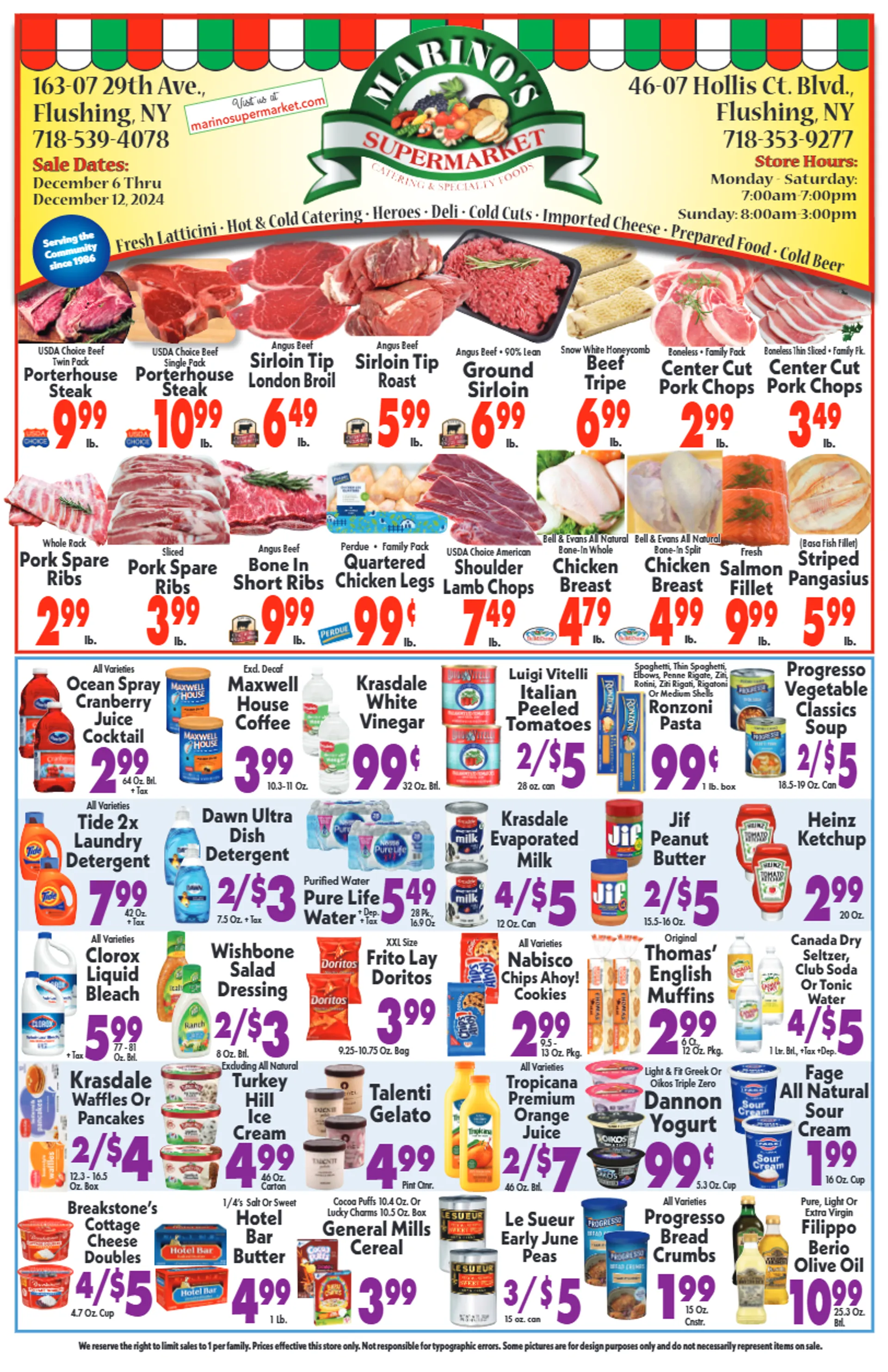 Weekly ad Marino's Supermarket Weekly Ad from December 6 to December 12 2024 - Page 