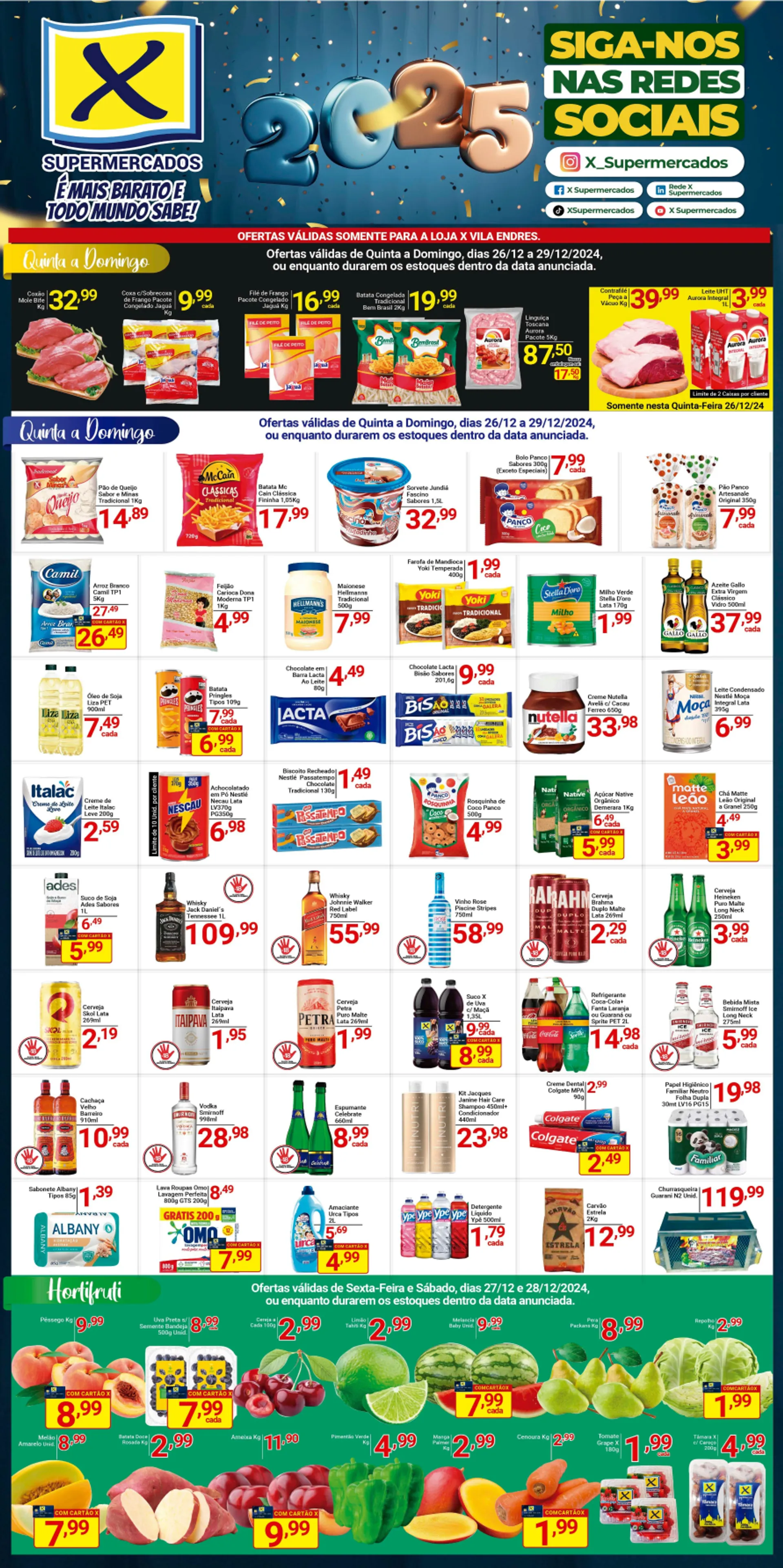 Encarte de Catálogo: X Supermercados 26 de dezembro até 31 de dezembro 2024 - Pagina 