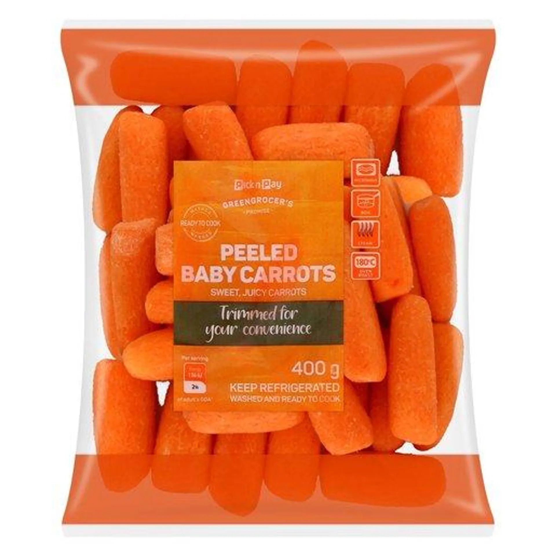 PnP Peeled Baby Carrots 400g