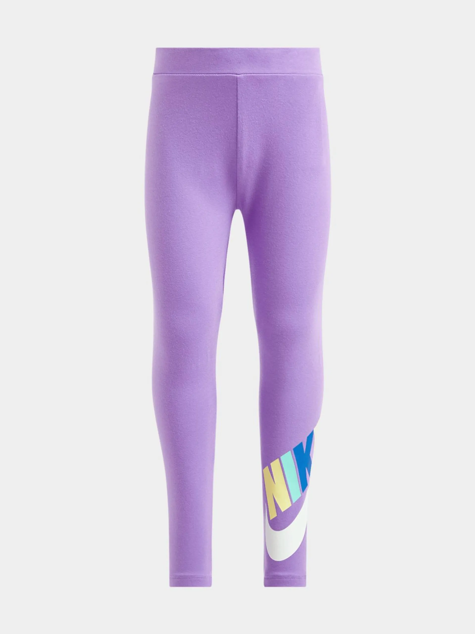 Nike Girls Kids Club High Rise Purple Leggings