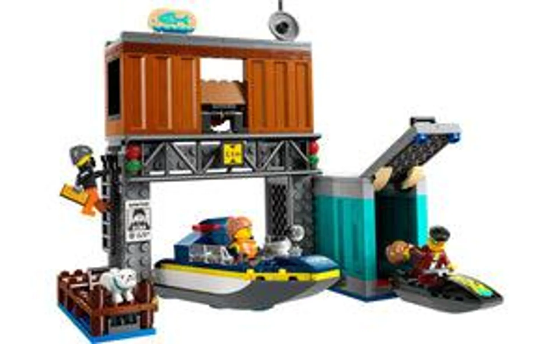 60417 | LEGO® City Police Speedboat And Crooks' Hideout