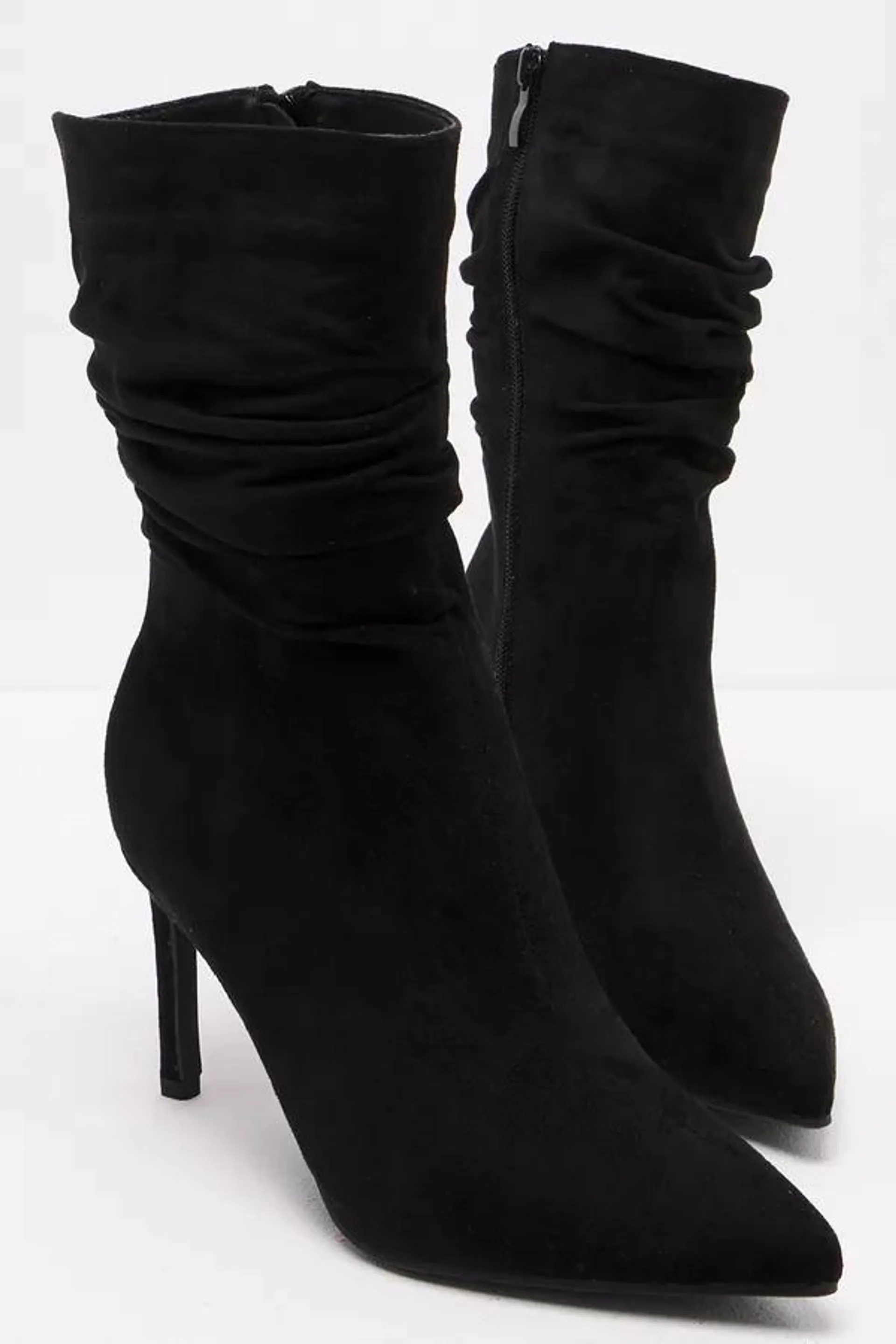 Shuffle stiletto boot black