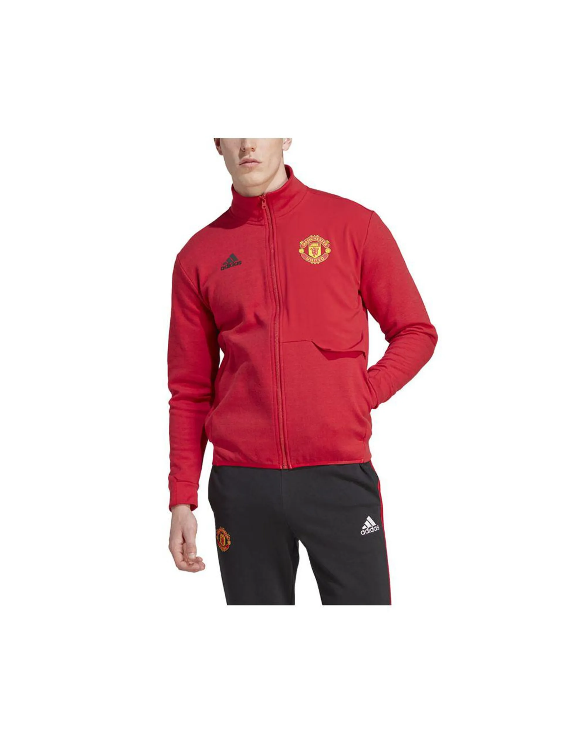 adidas Performance Manchester United Anthem Jacket in Red