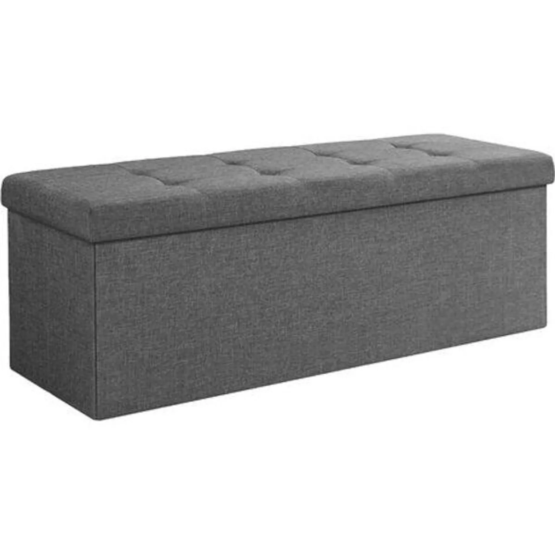 110CM STORAGE OTTOMAN PADDED FOLDABLE BENCH WITH LID