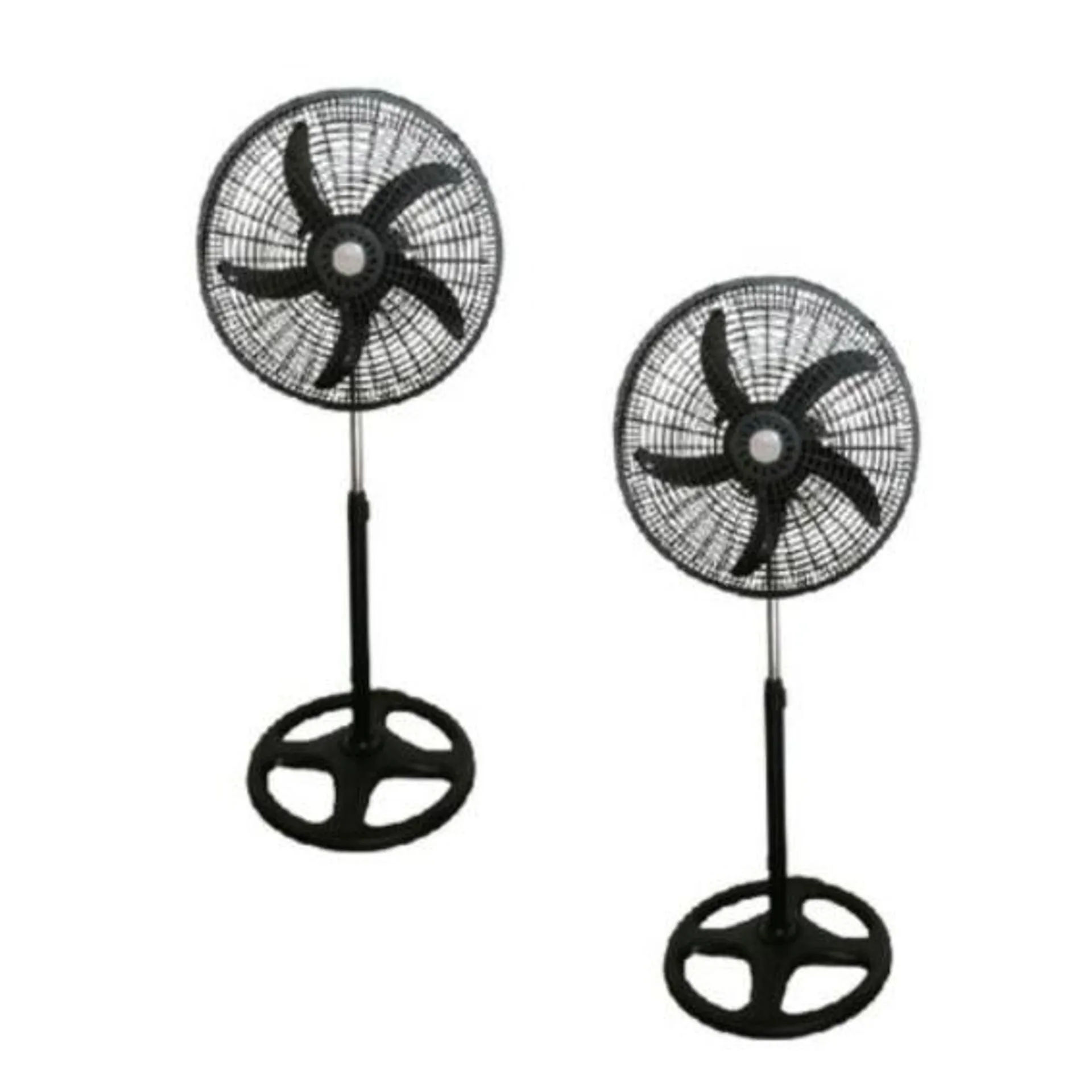 18" Stand Fan - Set of Two (Black)