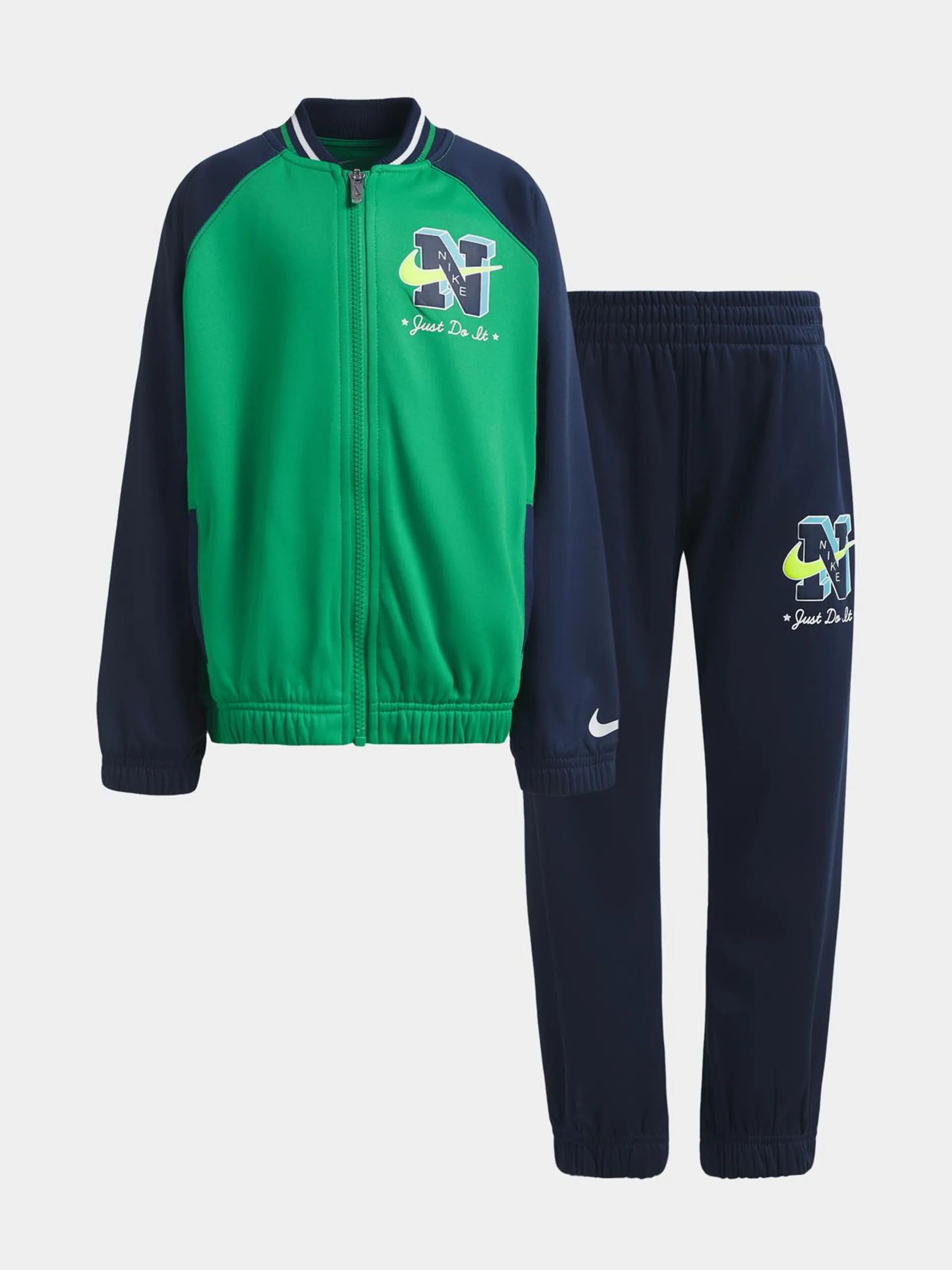 Nike Boys Kids Next Gen Tricot Green/Navy Set