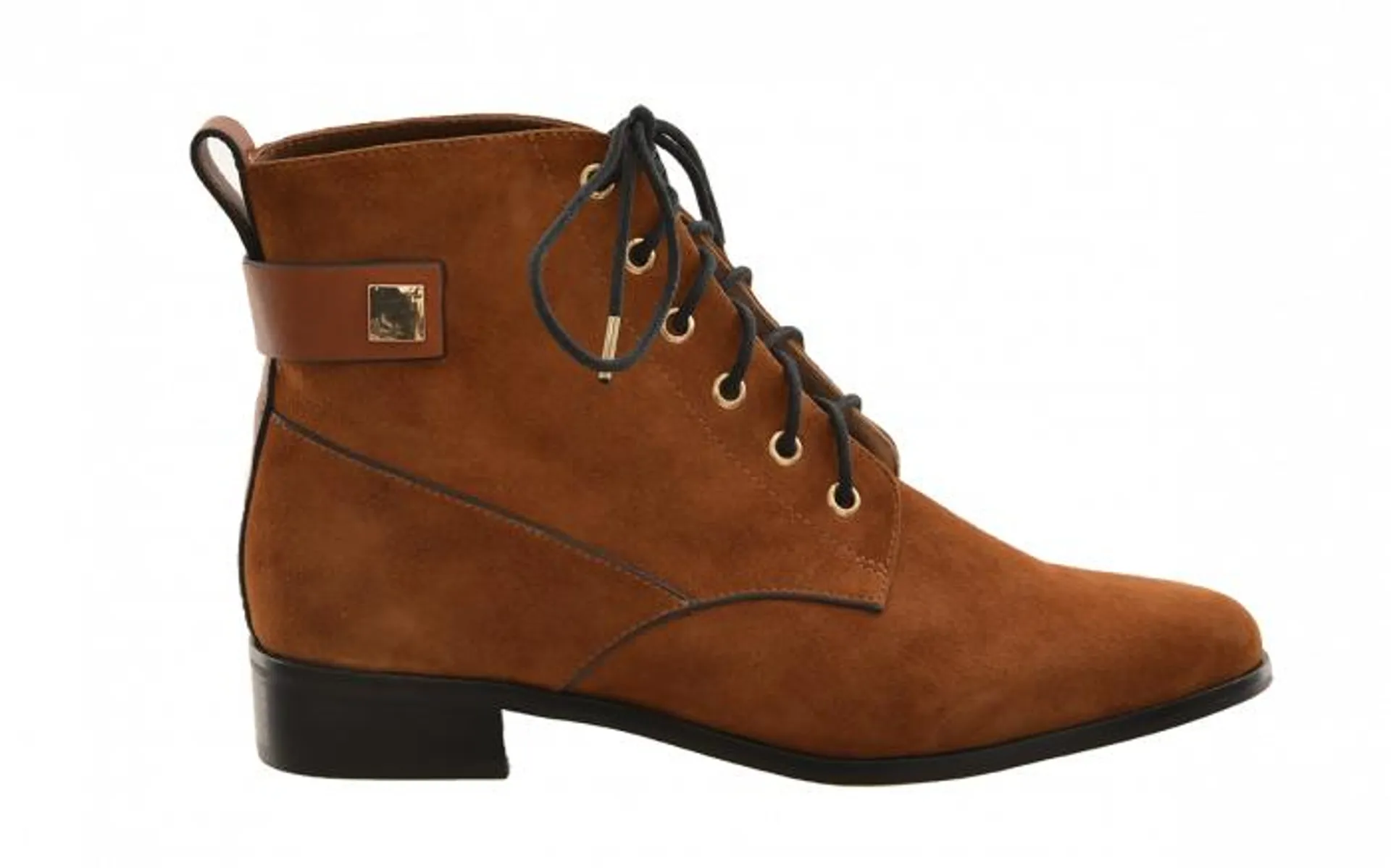 Saffron Browne Suede Lace-Up Ankle Boot