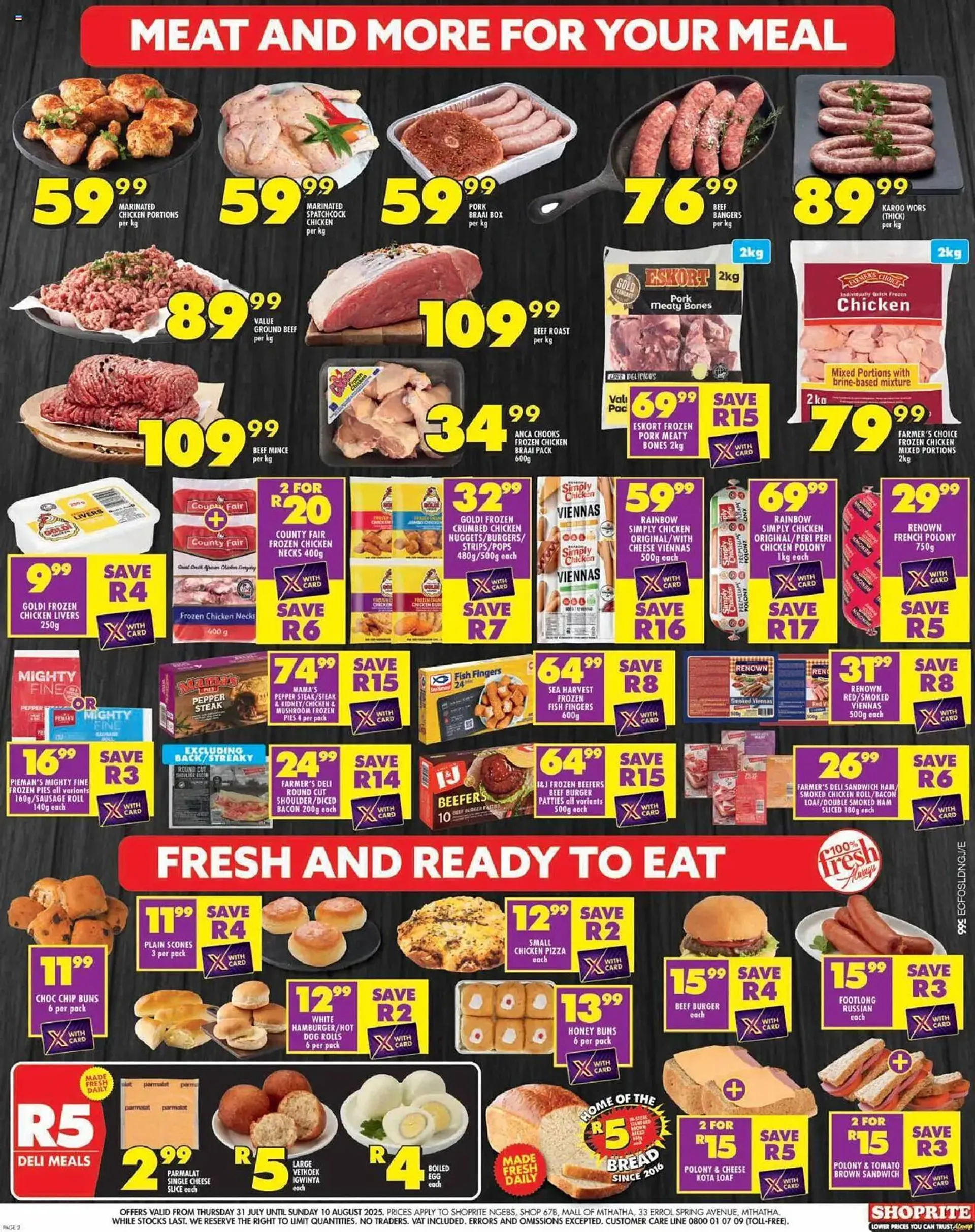 Shoprite catalogue from 31 July to 10 August 2025 - Catalogue Page 1