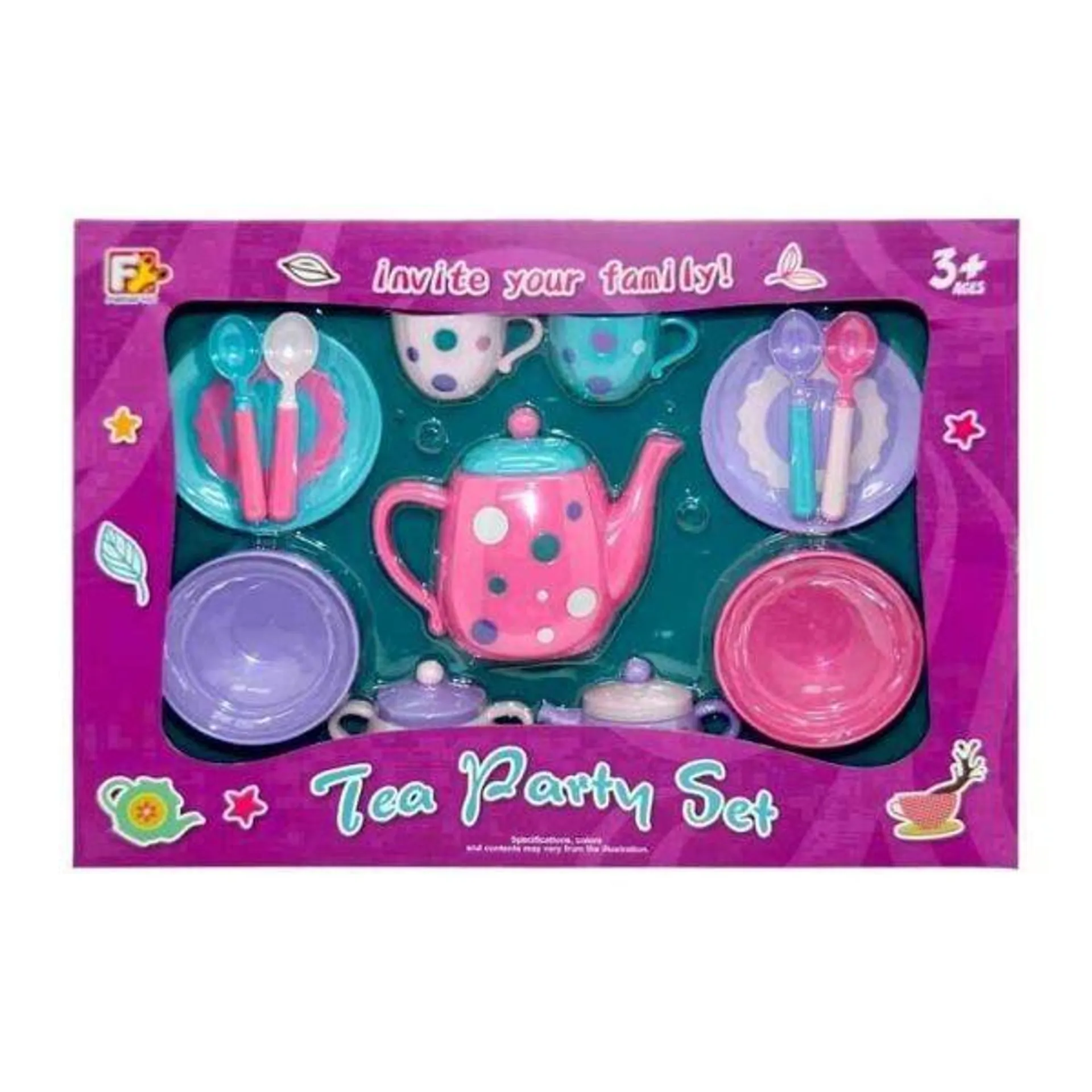 Ideal World Tea Party Plastic Set 16 Pieces