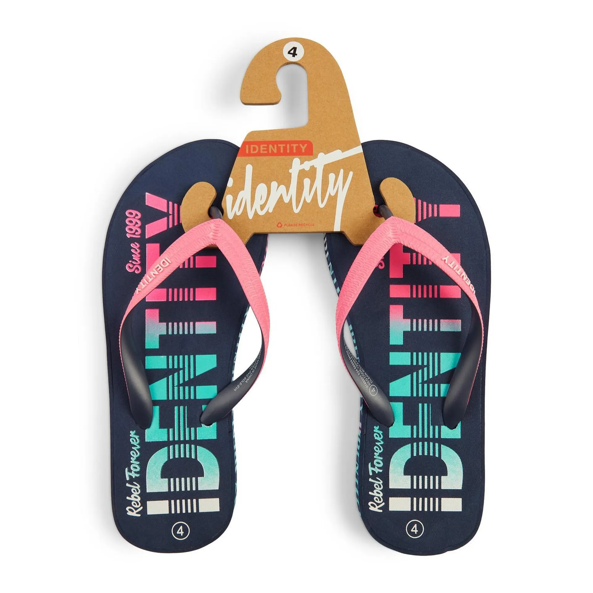 Navy Ombre Platform Flip Flops