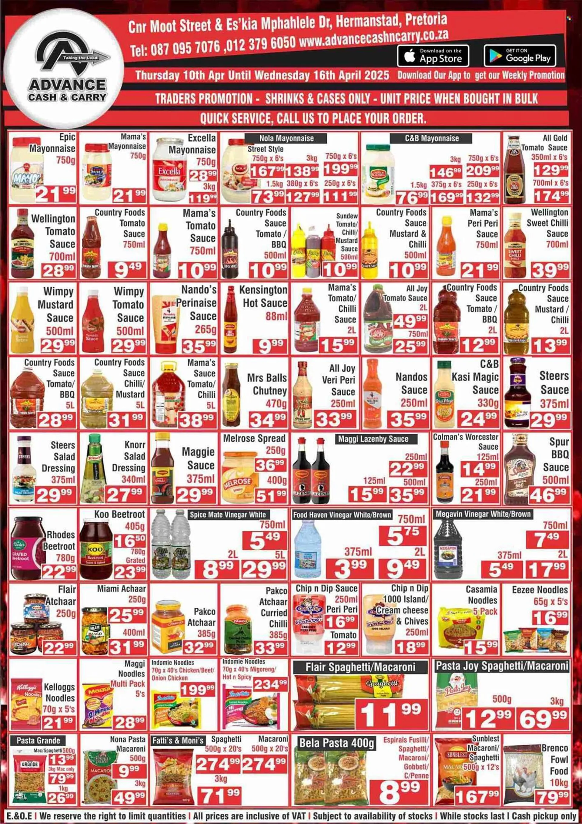 Advance Cash n Carry catalogue from 10 April to 16 April 2025 - Catalogue Page 1