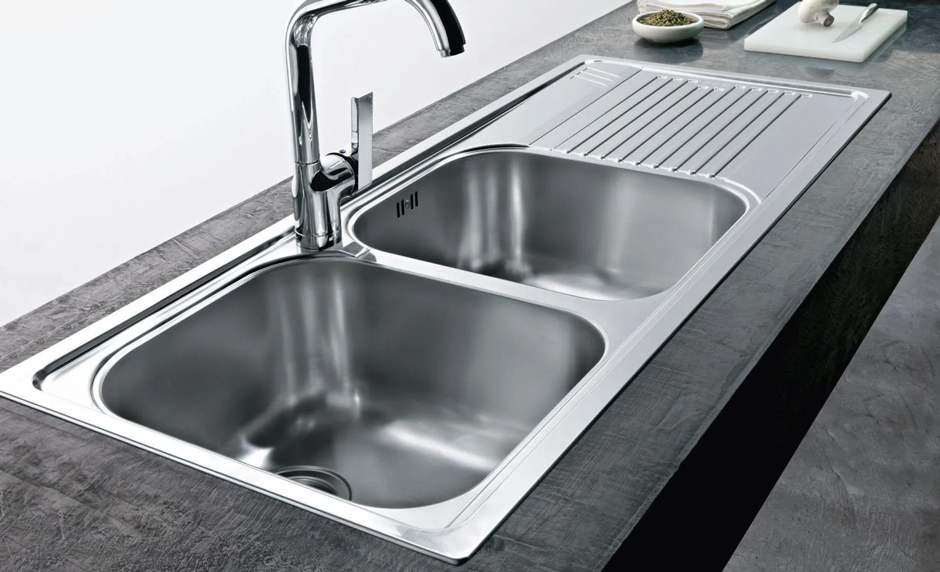 Franke Grace Right-Hand Drainer Stainless Steel Sink 1160 x 510 x 200mm