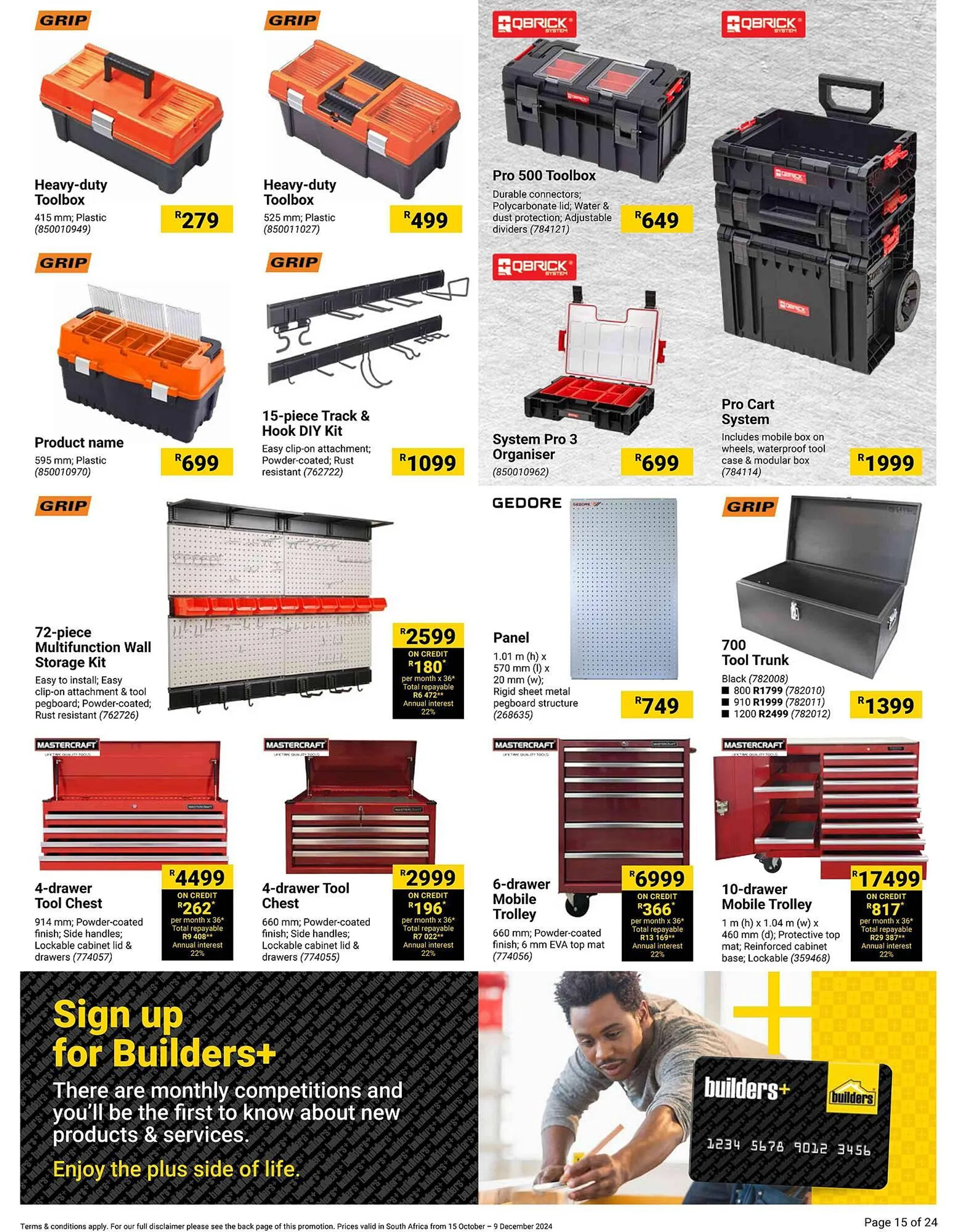 Builders Warehouse catalogue from 15 October to 9 December 2024 - Catalogue Page 15